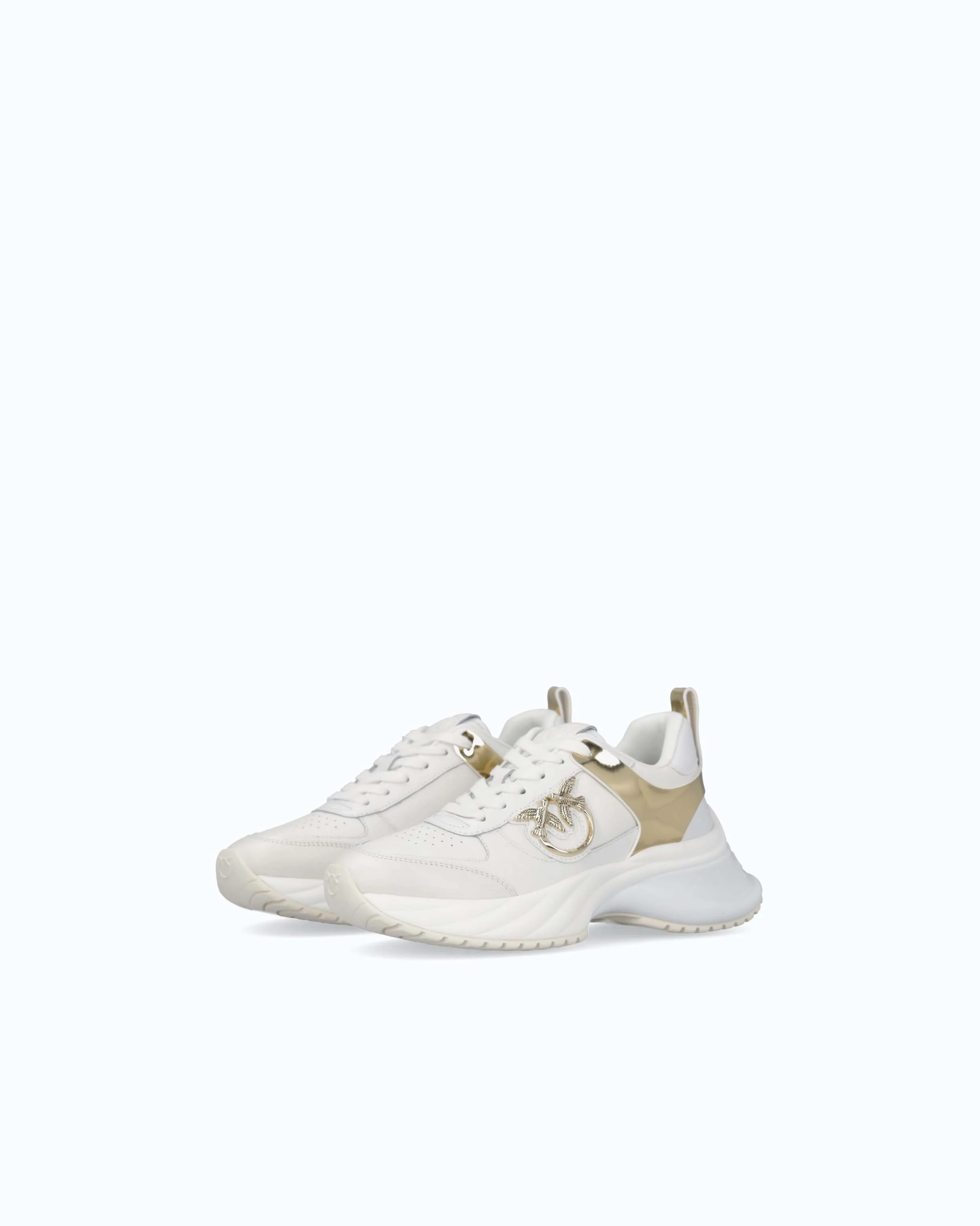 Ariel leather-effect sneakers with mirror detailing - Image 6