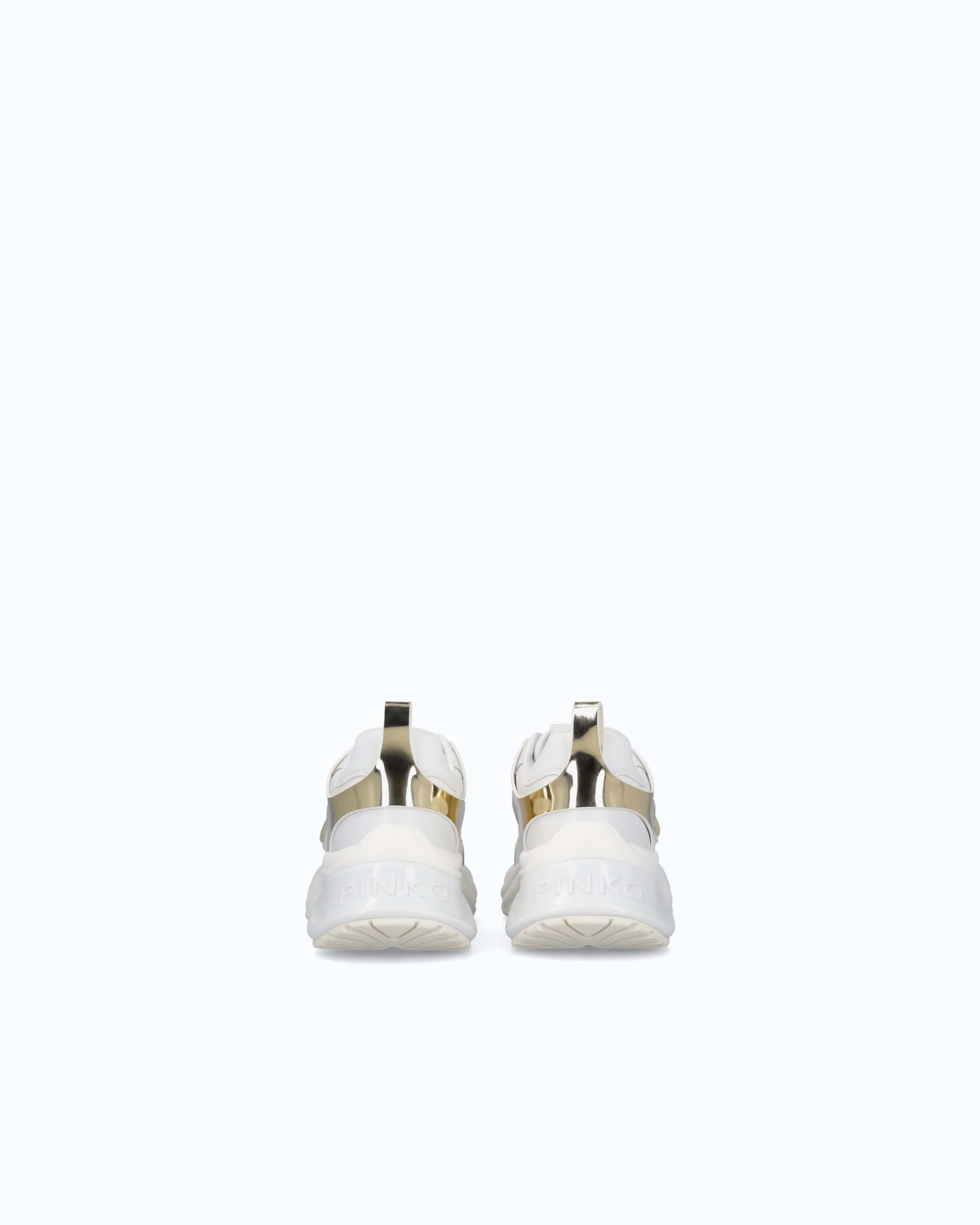 Ariel leather-effect sneakers with mirror detailing - Image 8
