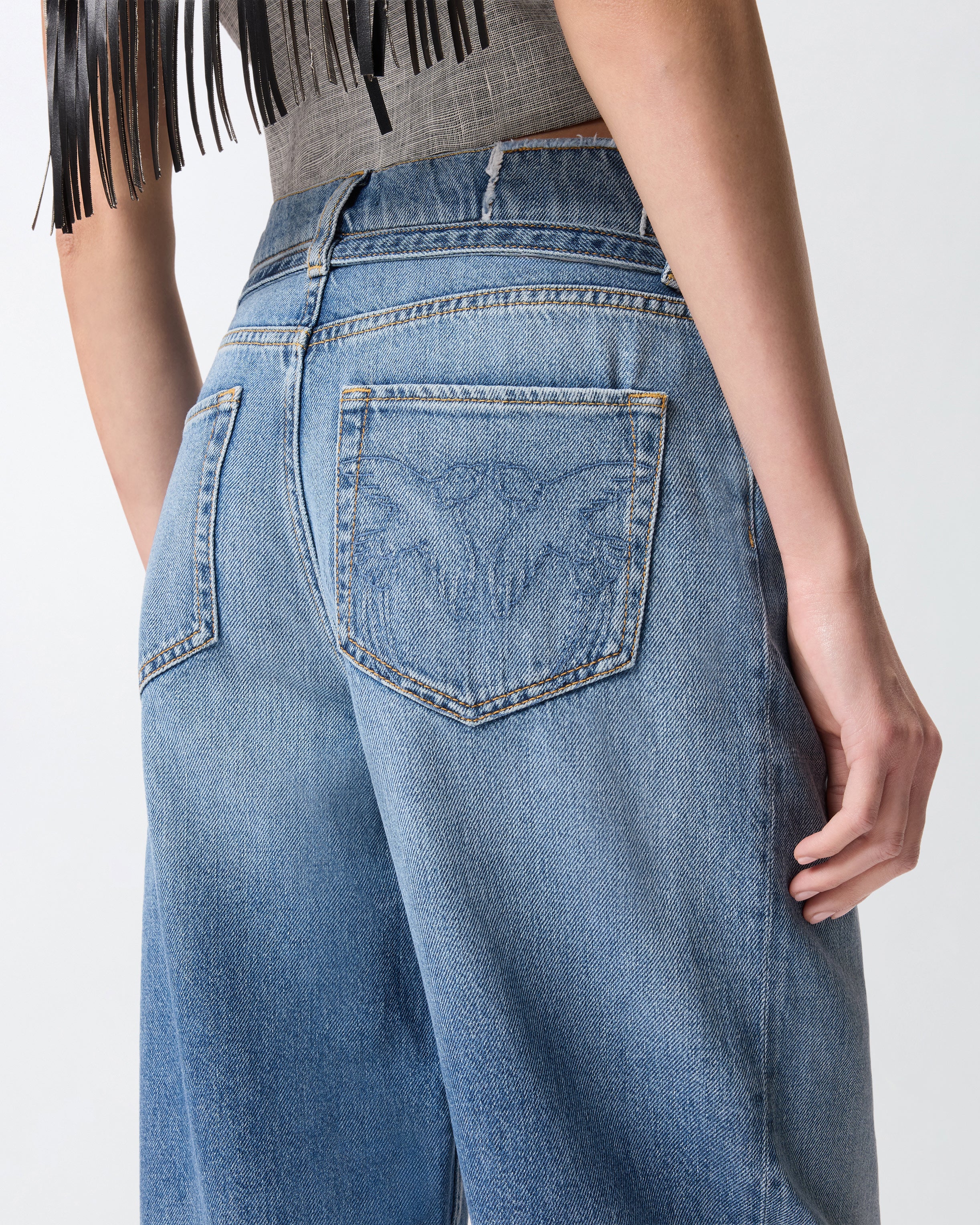Balloon jeans with worn effect - Image 4