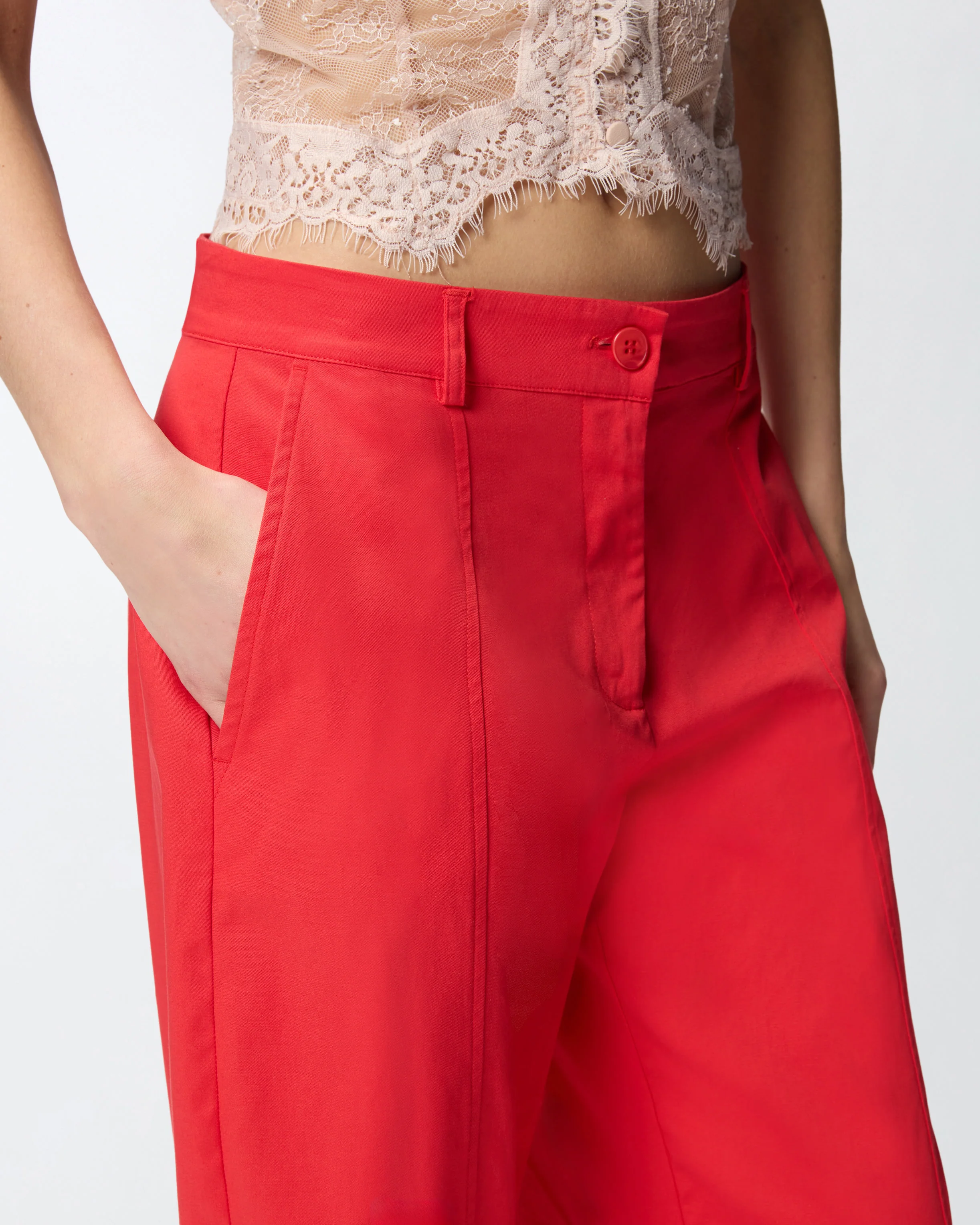 Barrel-fit trousers in stretch cotton - Image 4