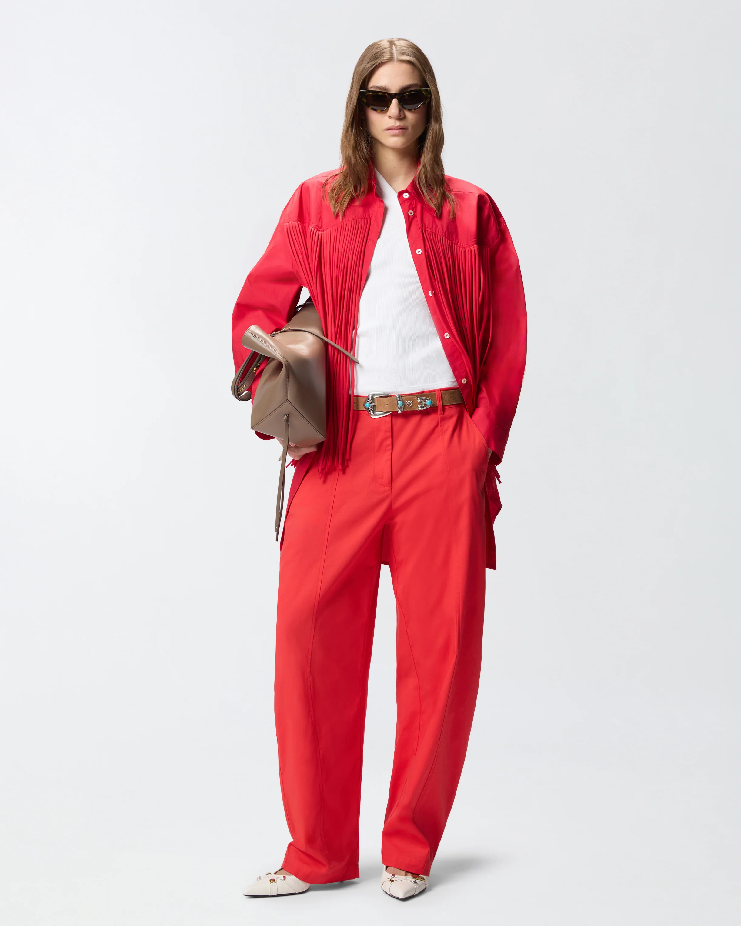 Barrel-fit trousers in stretch cotton - Image 5