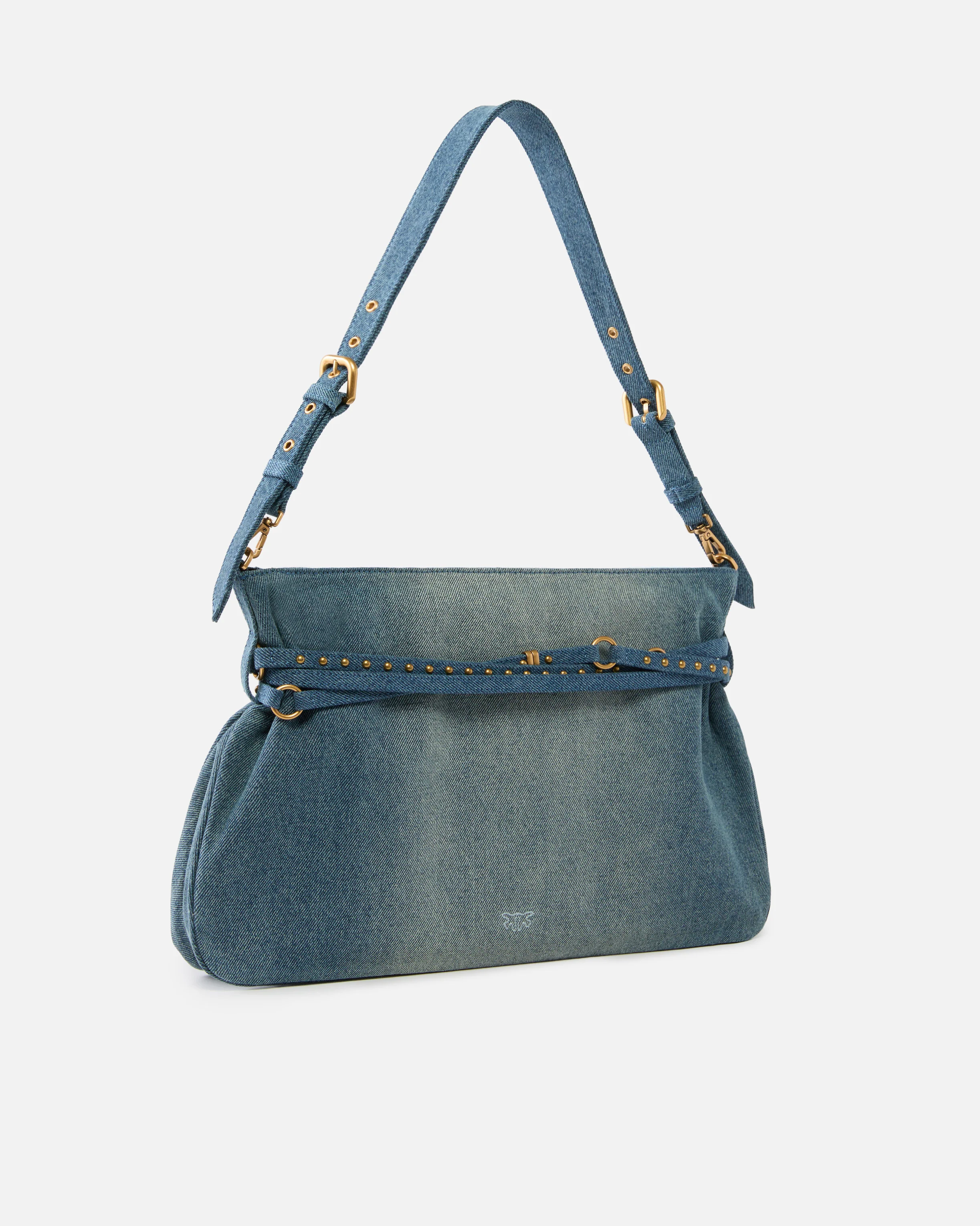 Belt Bag Big large shoulder bag in denim - Image 2
