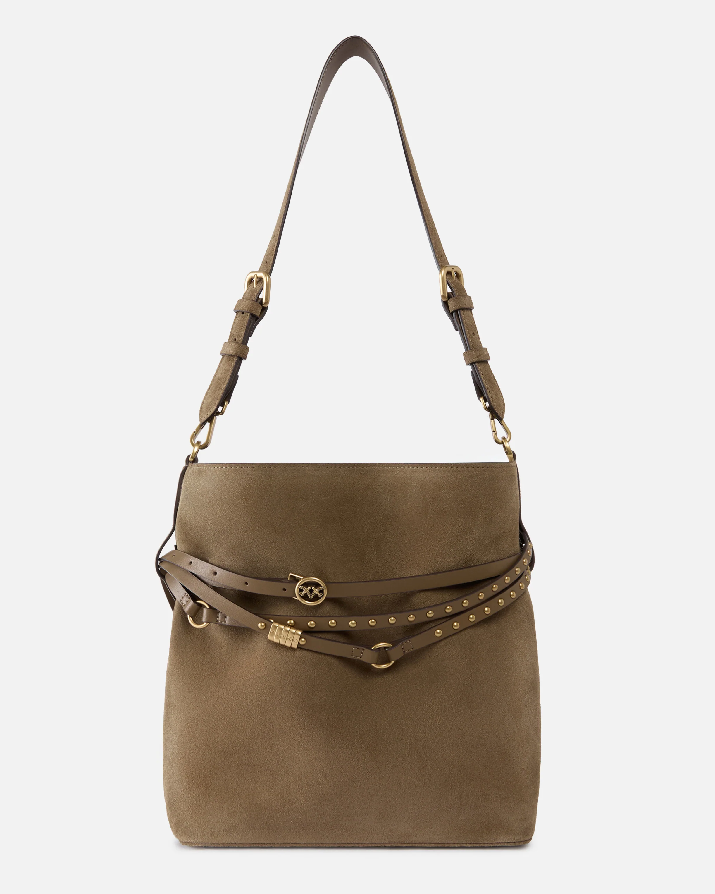 Belt Bag medium shoulder bucket bag in suede