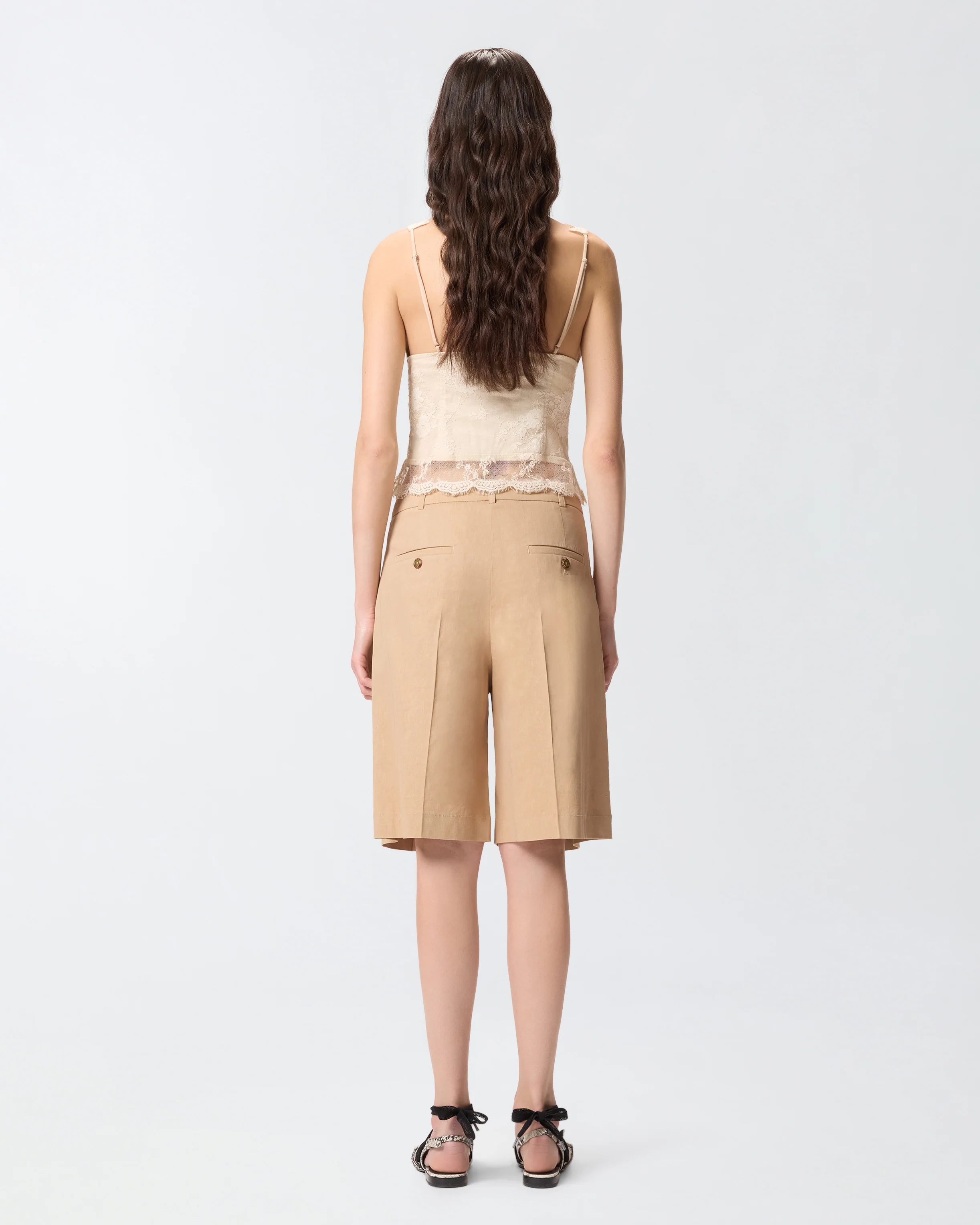 Bermuda shorts with pressed pleat detail - Image 3