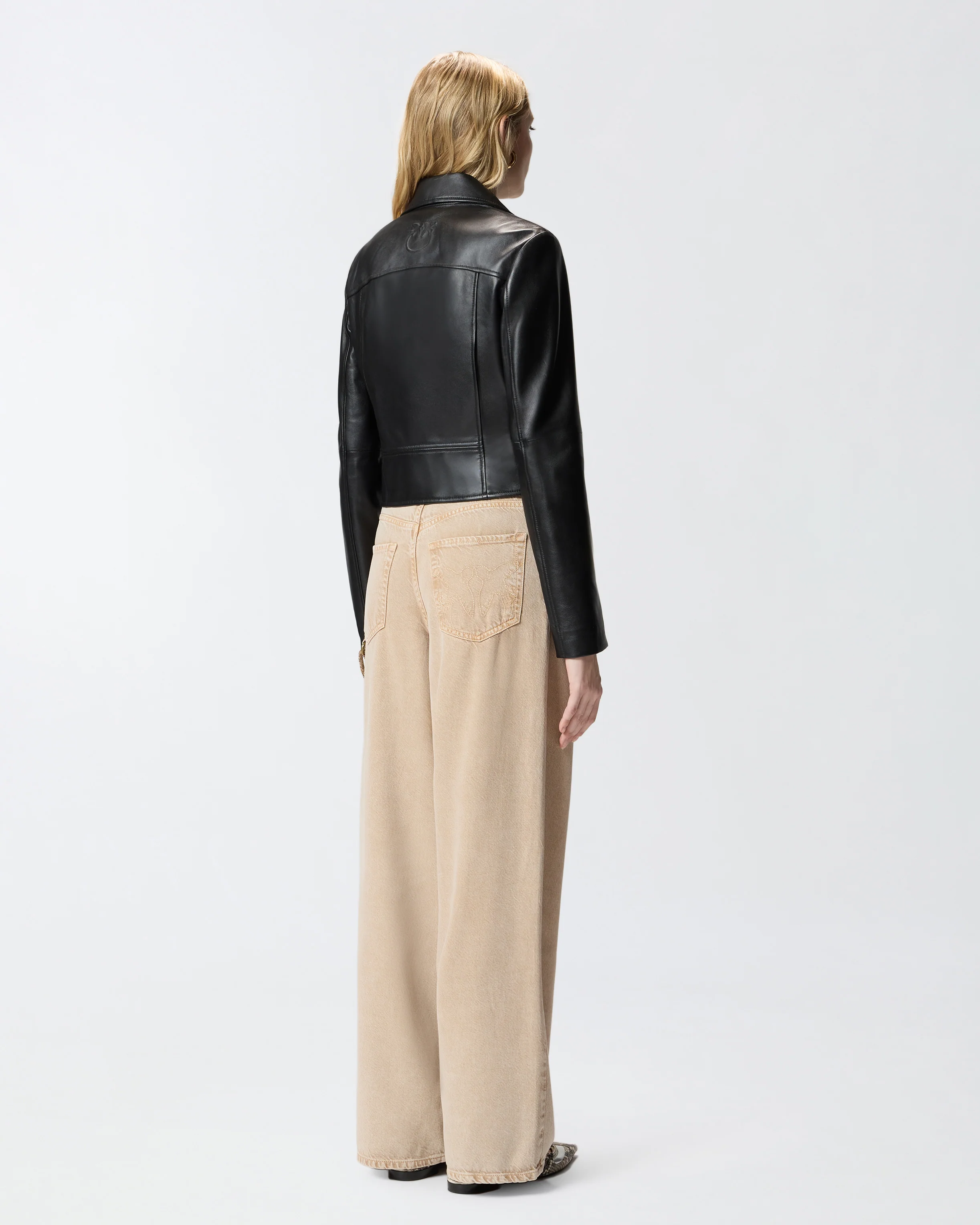 Biker-style jacket in nappa leather - Image 3