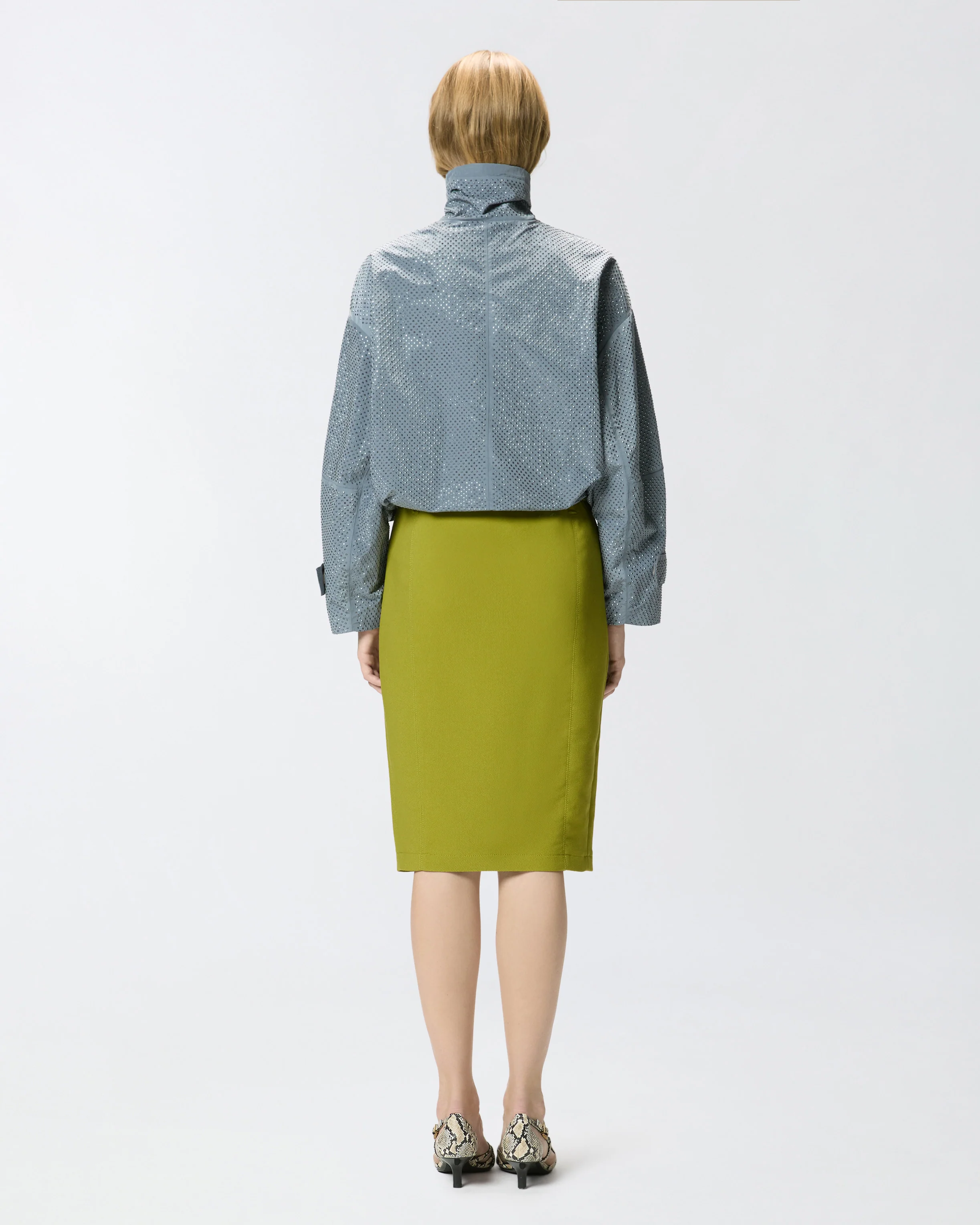 Blouson jacket with all-over micro studs - Image 4