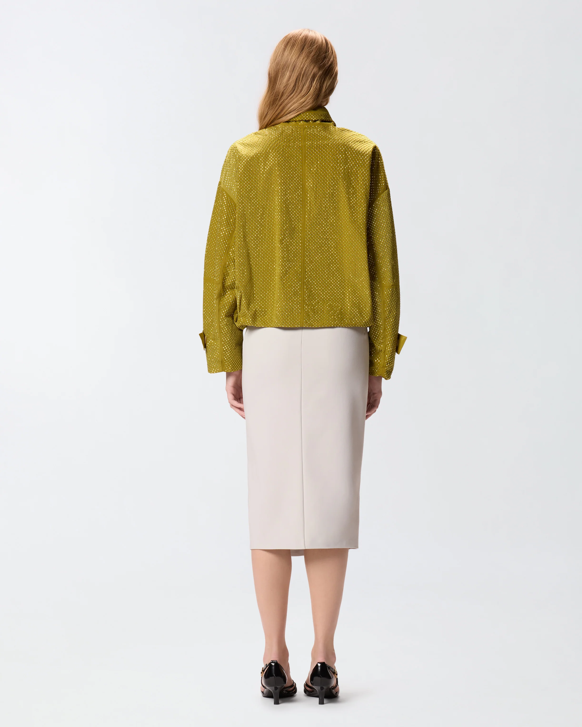 Blouson jacket with all-over micro studs - Image 4