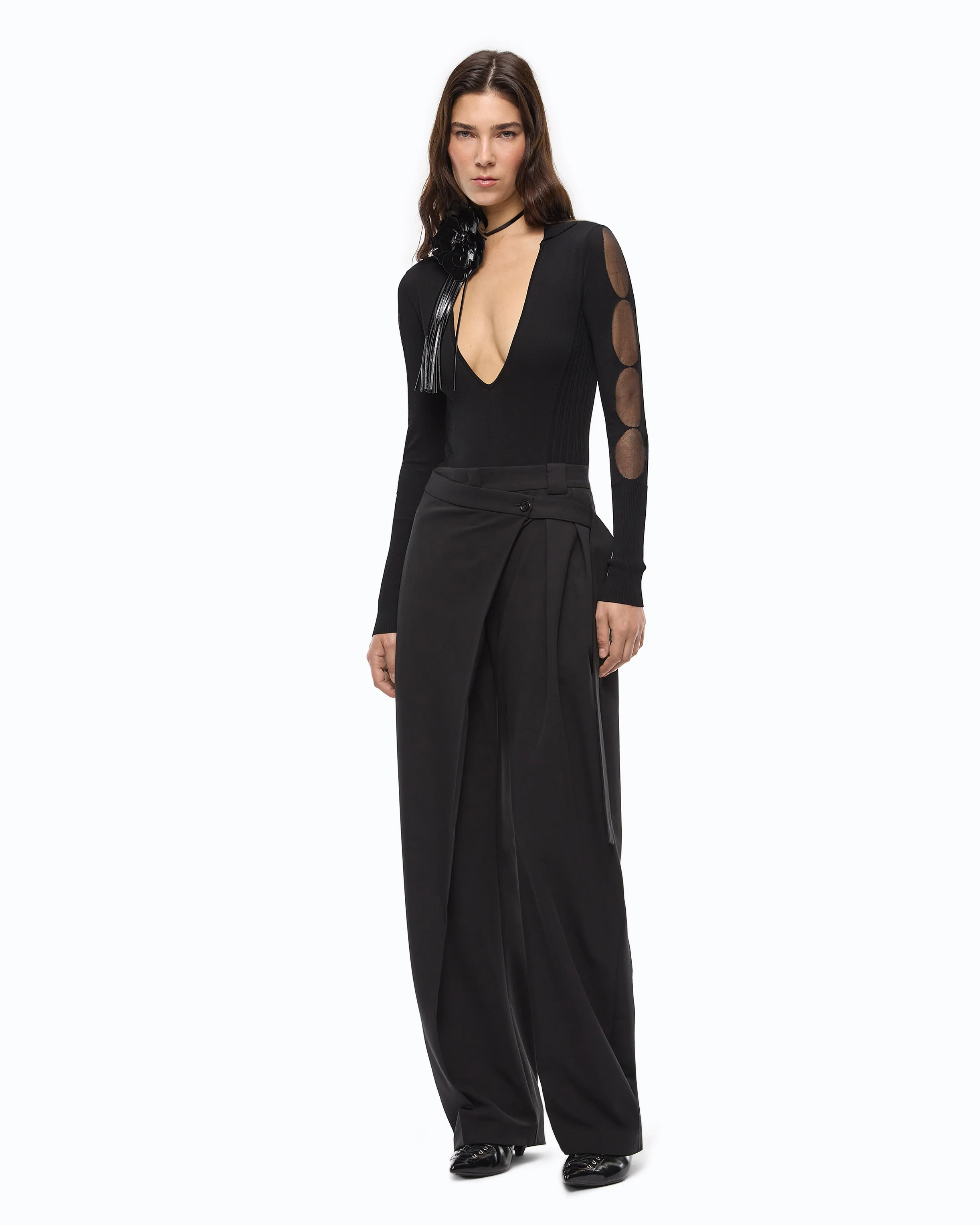 Bodysuit with sheer details - Image 2