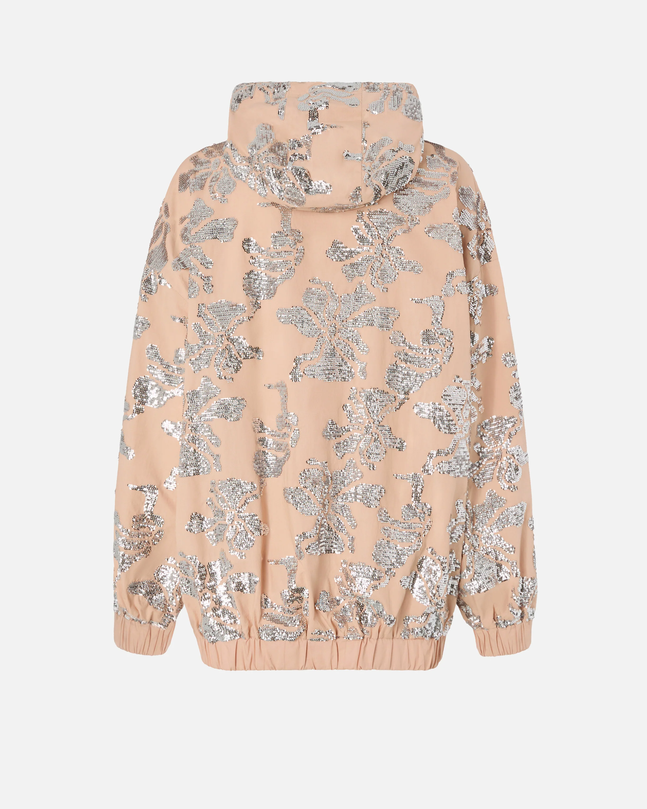 Bomber jacket with floral sequin embroidery - Image 6