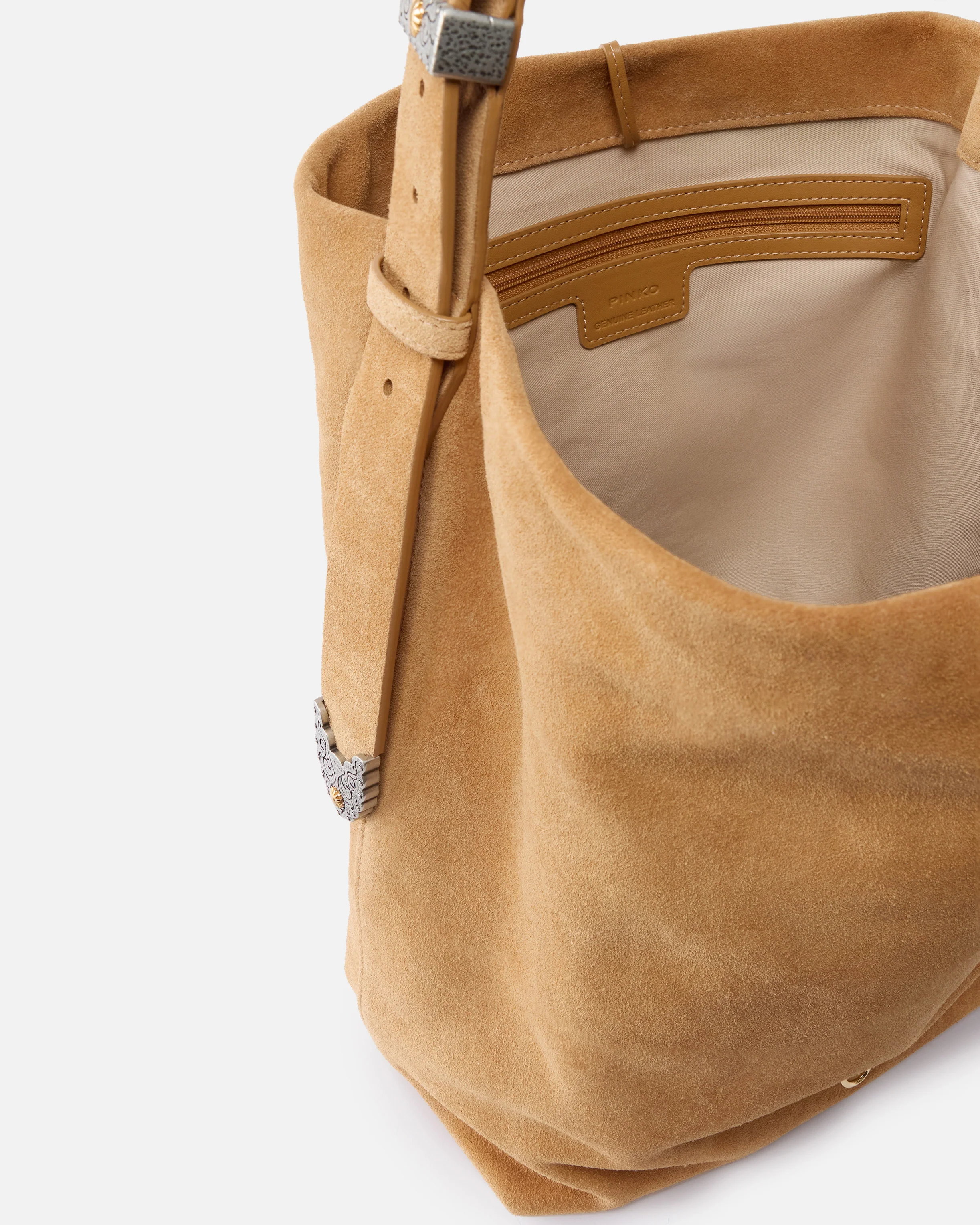 Bucket Big large crossbody bag in suede - Image 4
