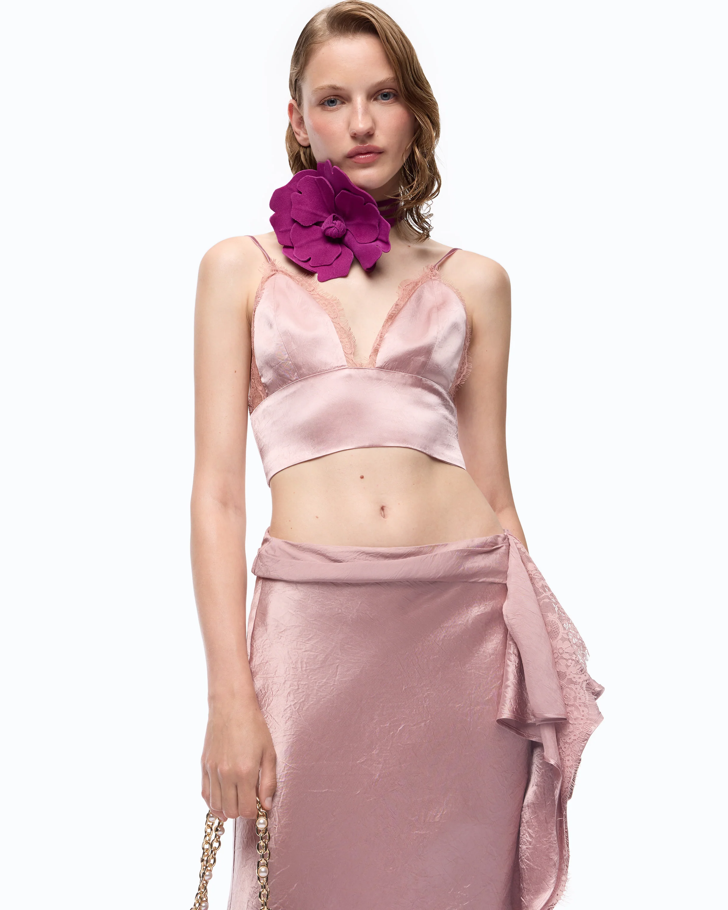 Bustier top with spaghetti straps