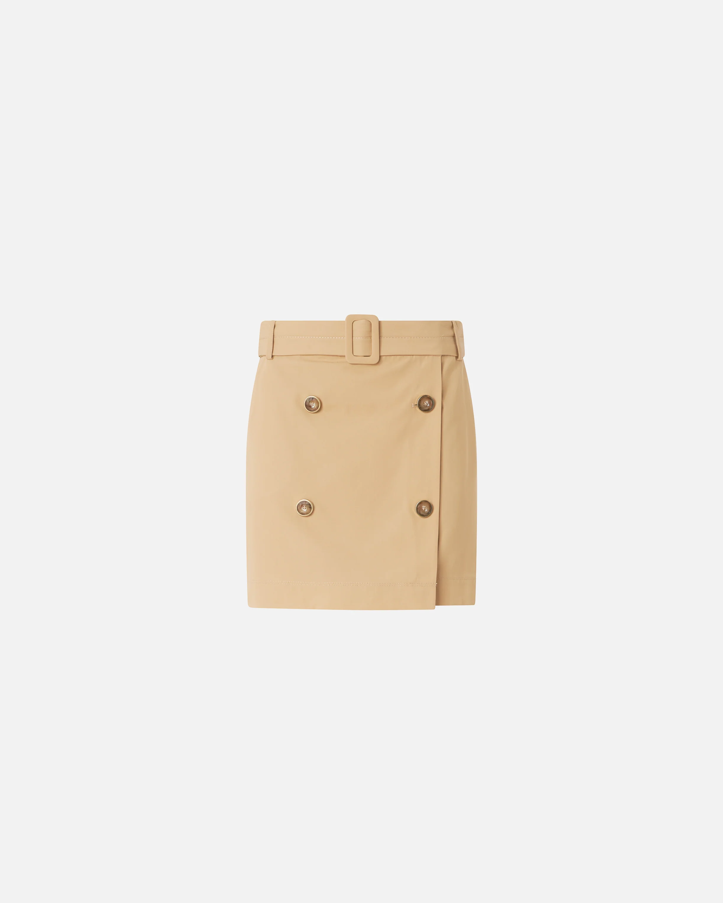 Buttoned mini skirt with belt - Image 5