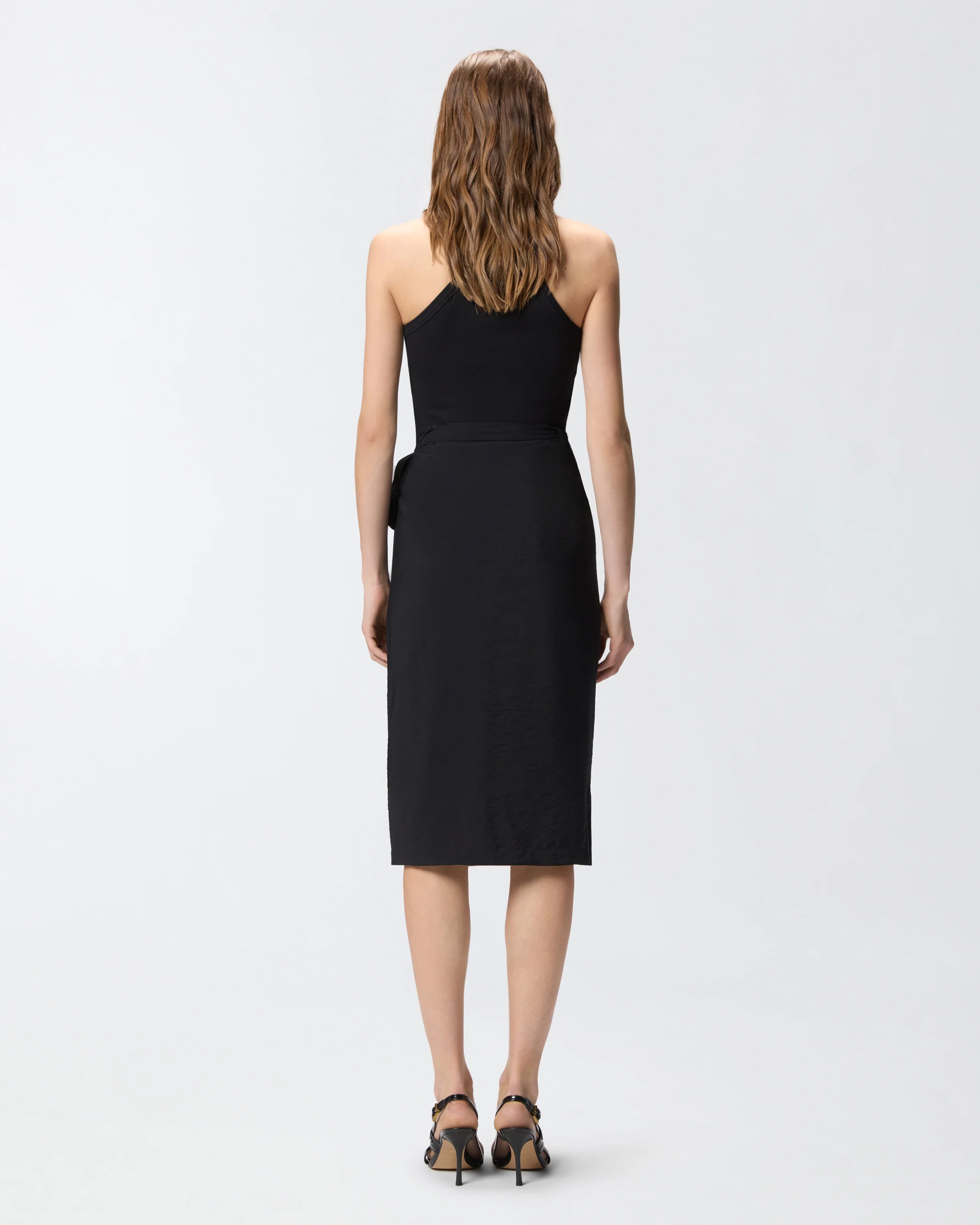 Calf-length wrap skirt with fringing - Image 3