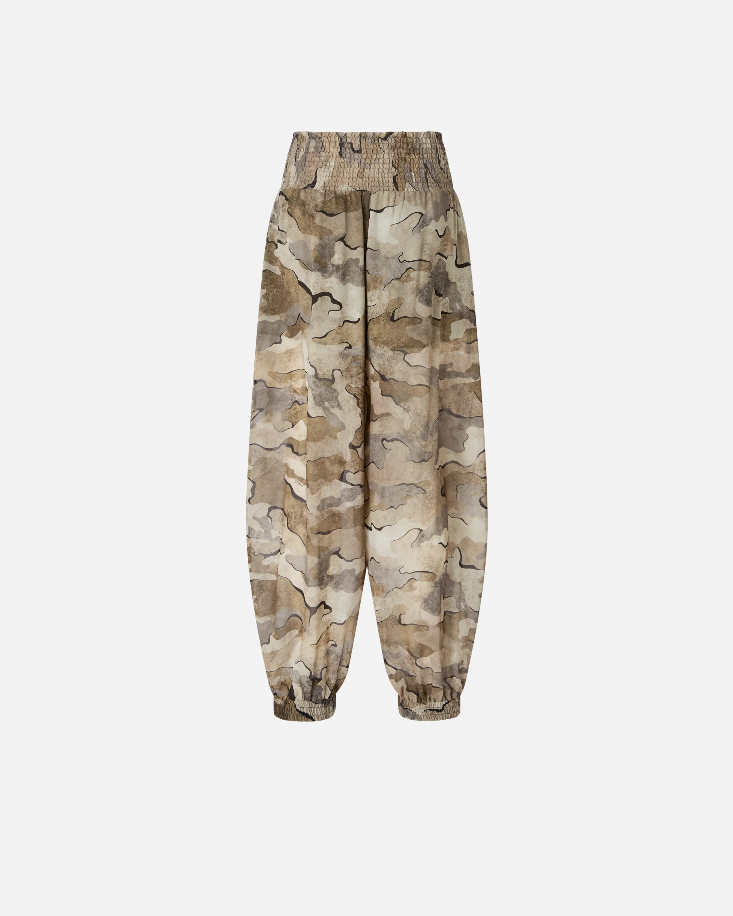 Camouflage balloon-fit trousers with high waist - Image 6