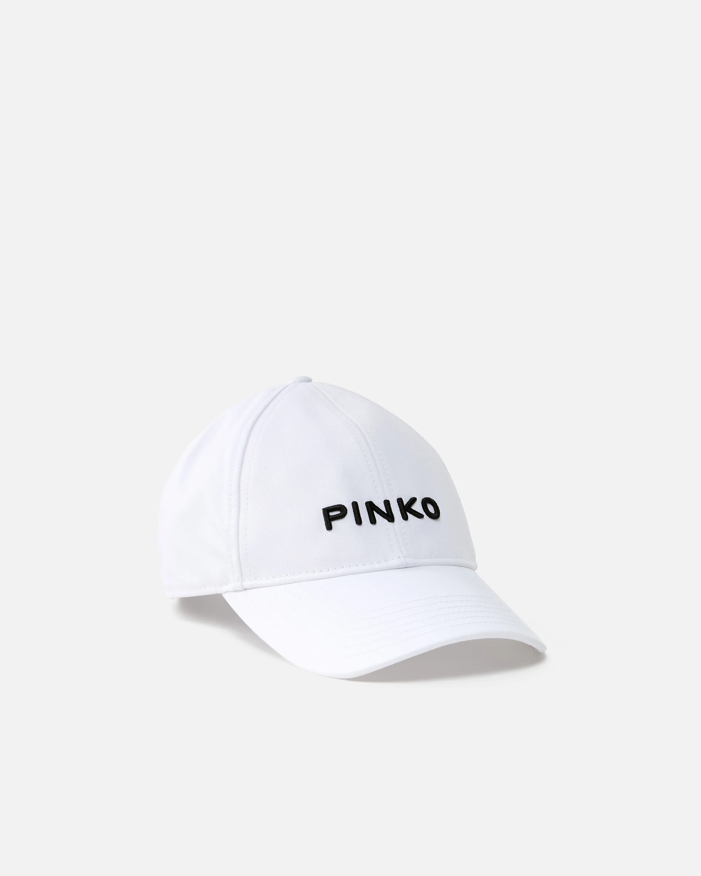Cap with peak and embroidered logo