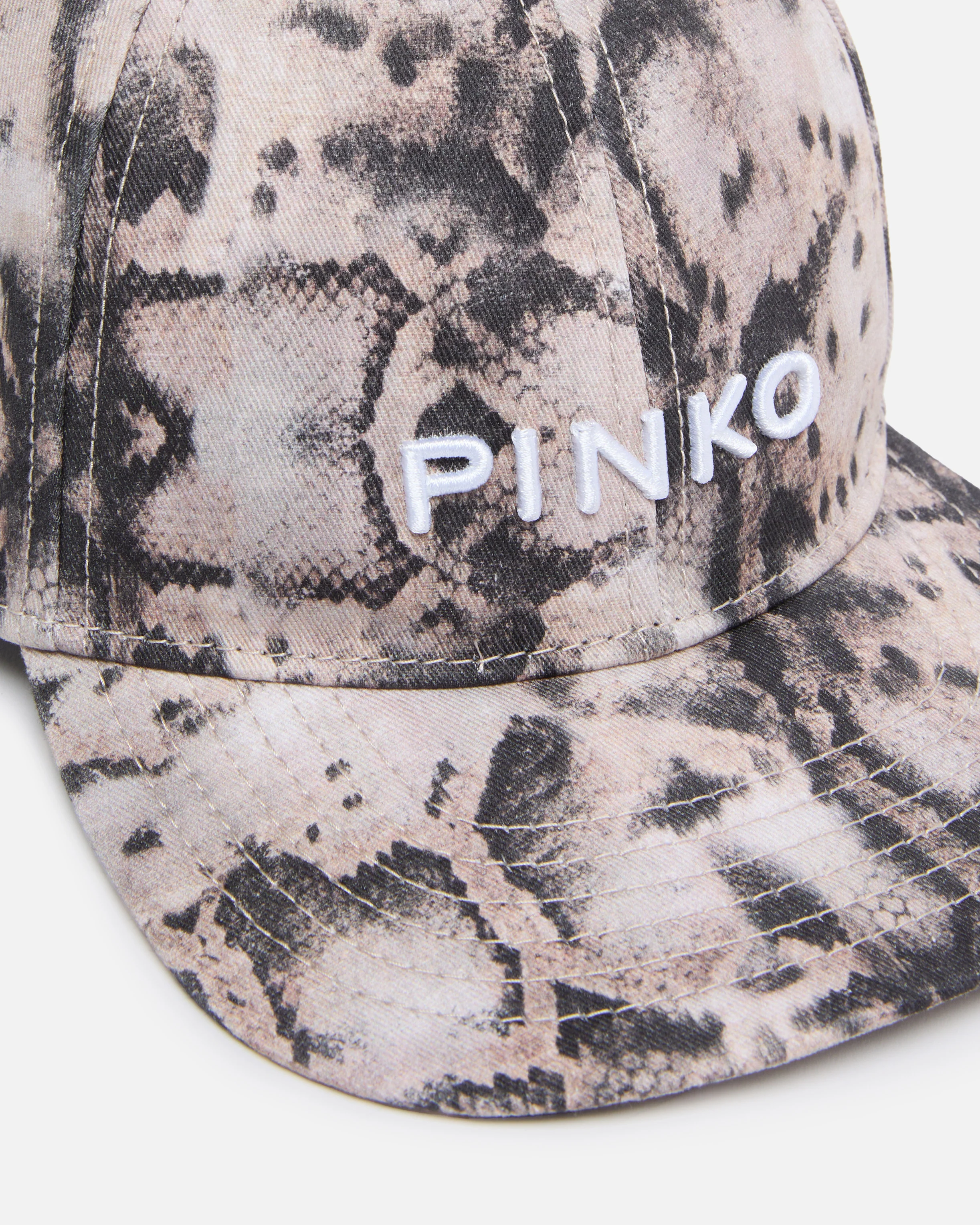 Cap with peak and snake print - Image 3