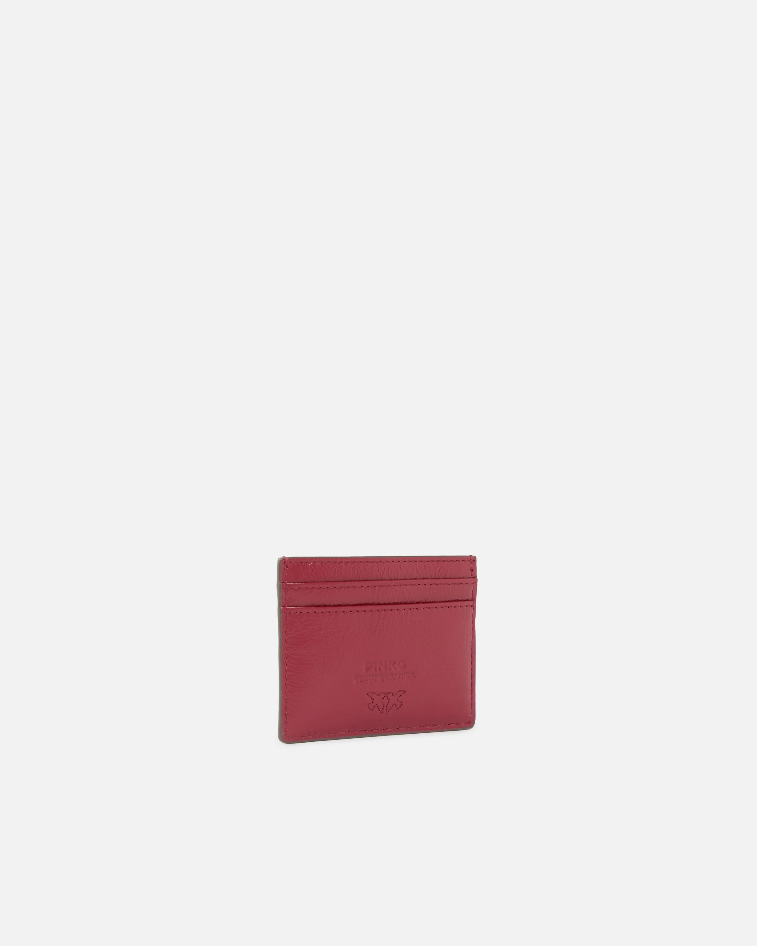 Card holder in shiny leather with logo - Image 2
