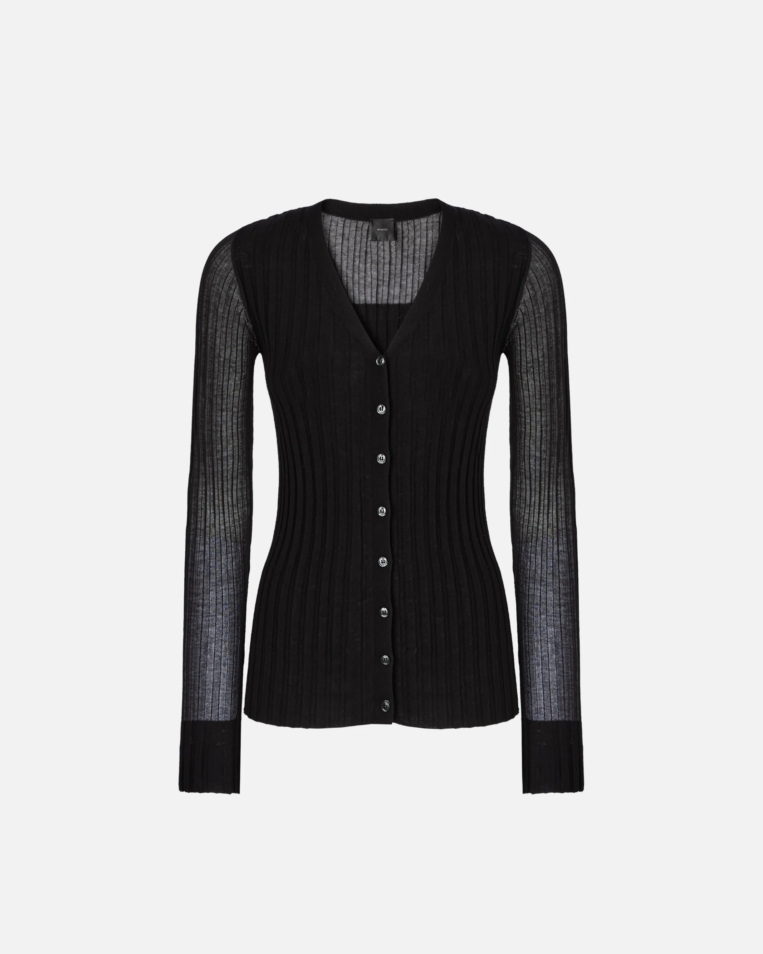 Cardigan in lightweight ribbed knit - Image 5