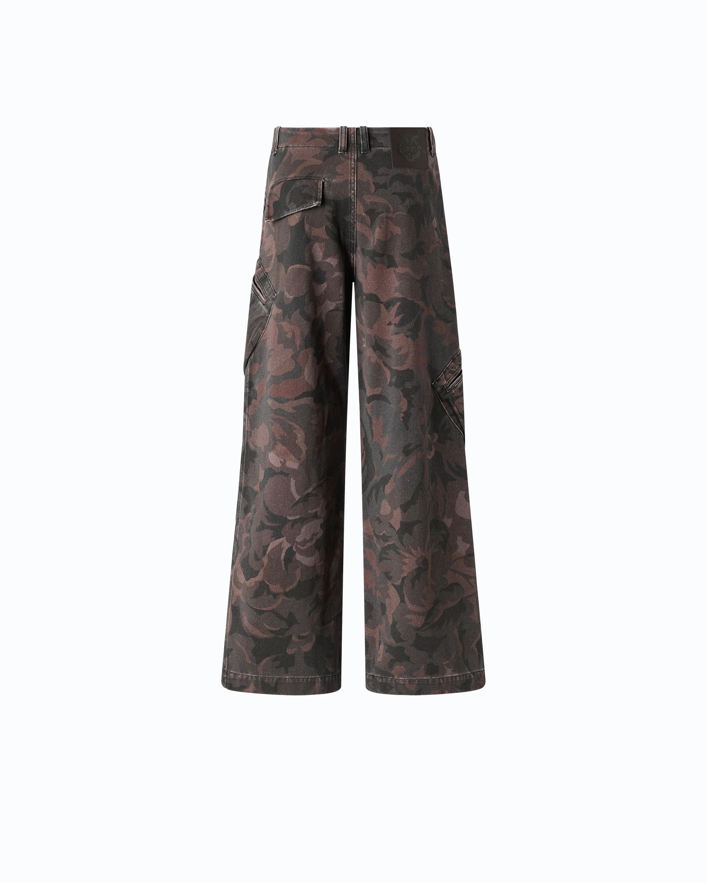 Cotton trousers with floral camouflage motif - Image 6