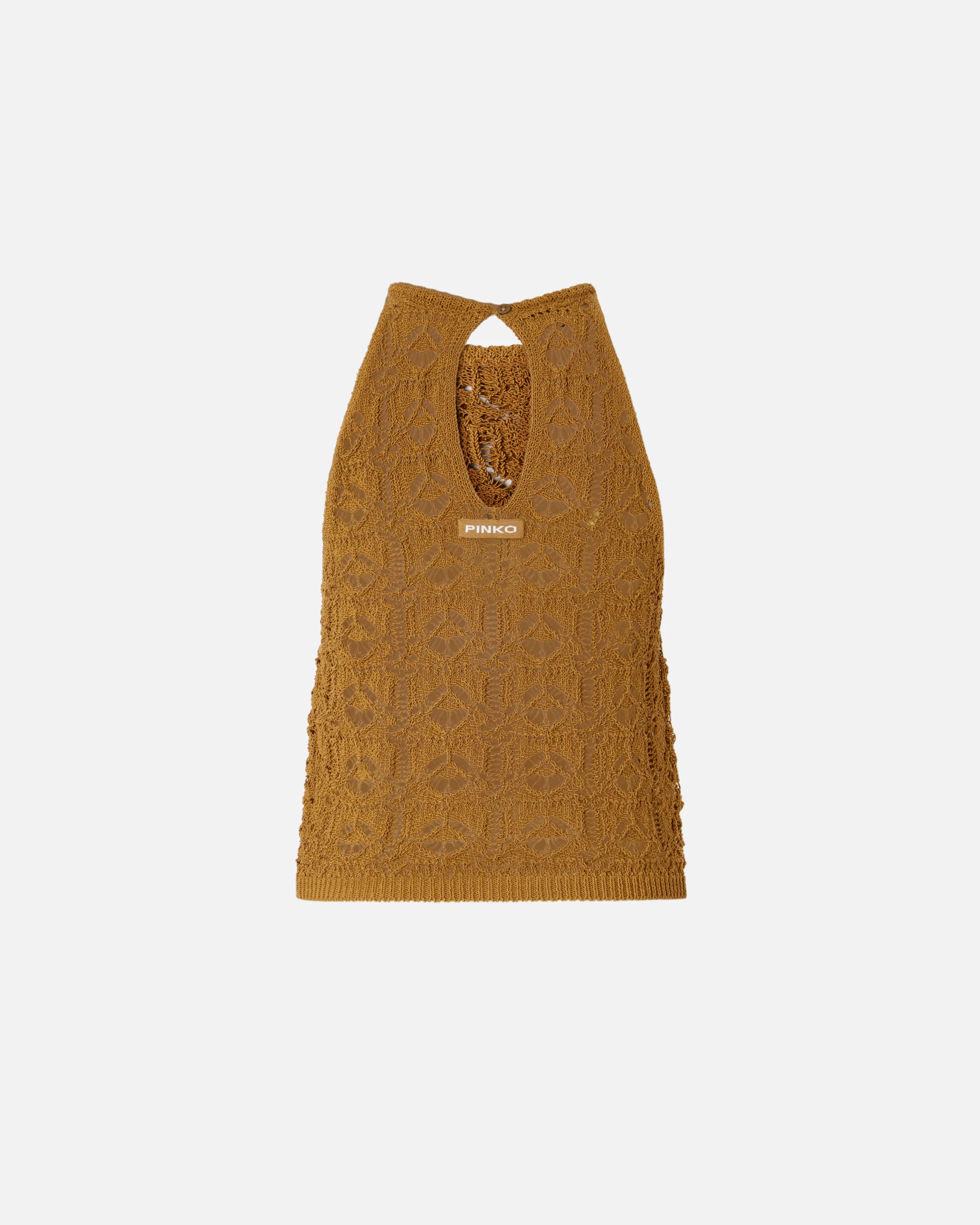Crochet-effect top with appliqué flowers - Image 6
