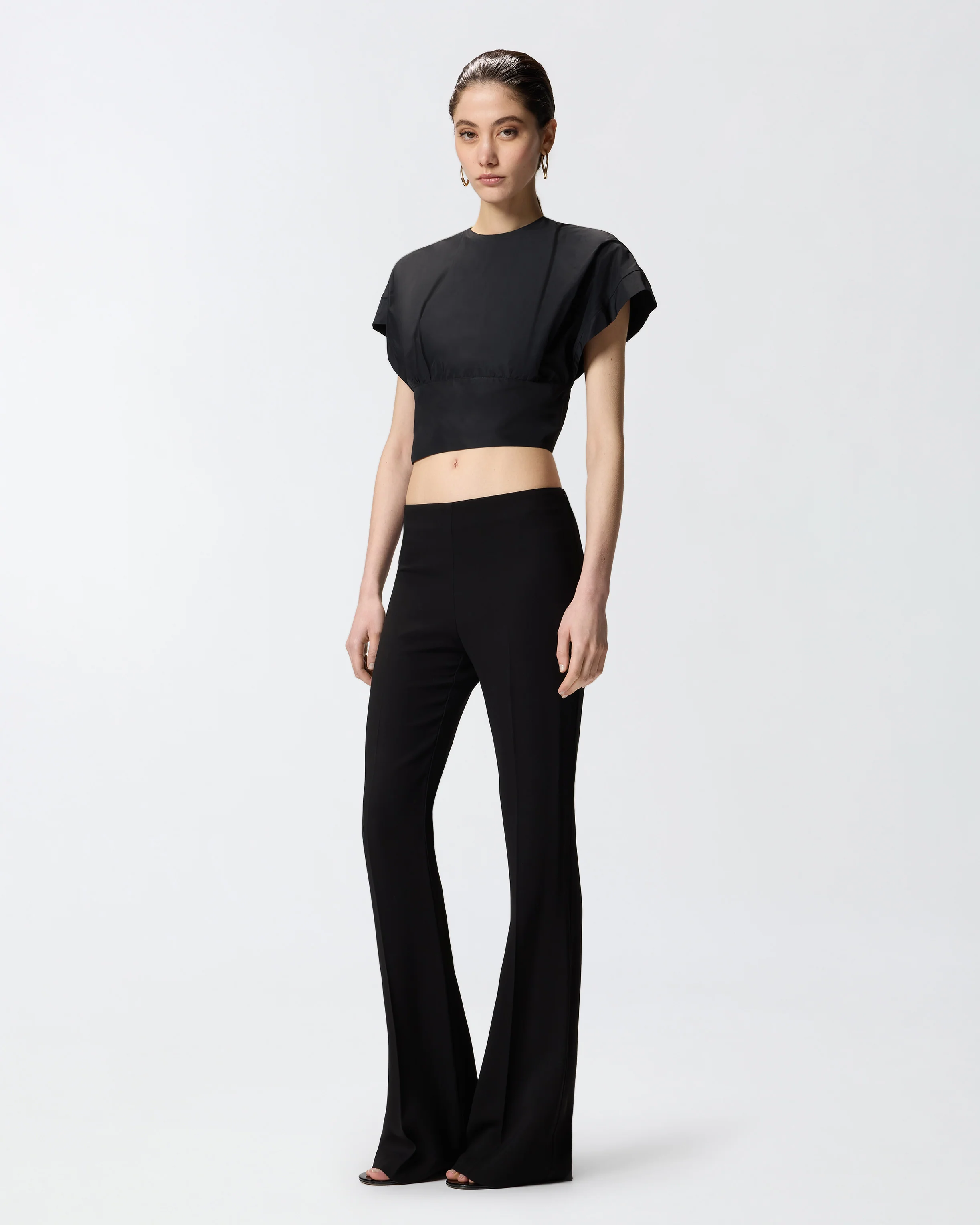Crop top with wide sleeves - Image 2