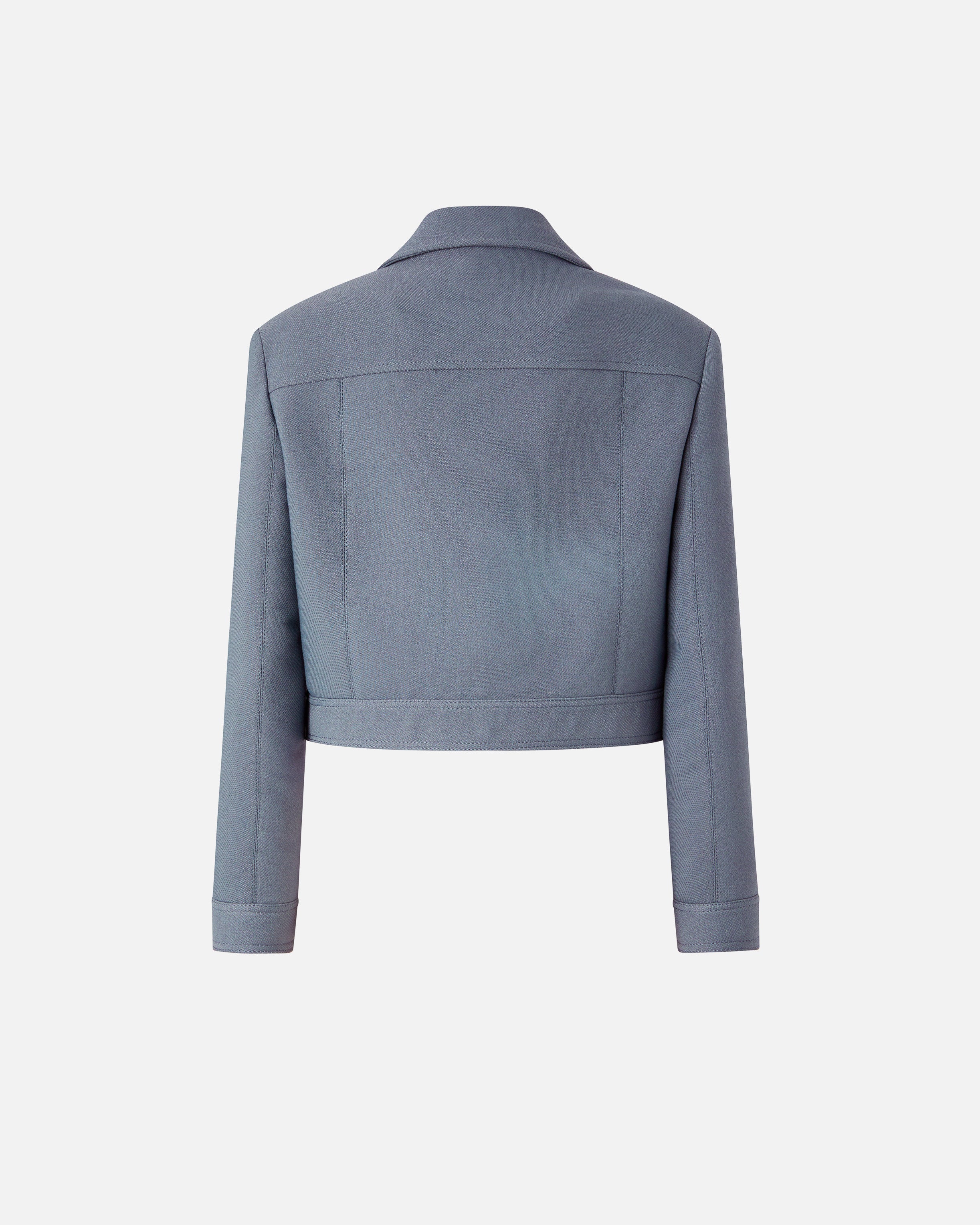 Cropped jacket with topstitching - Image 6