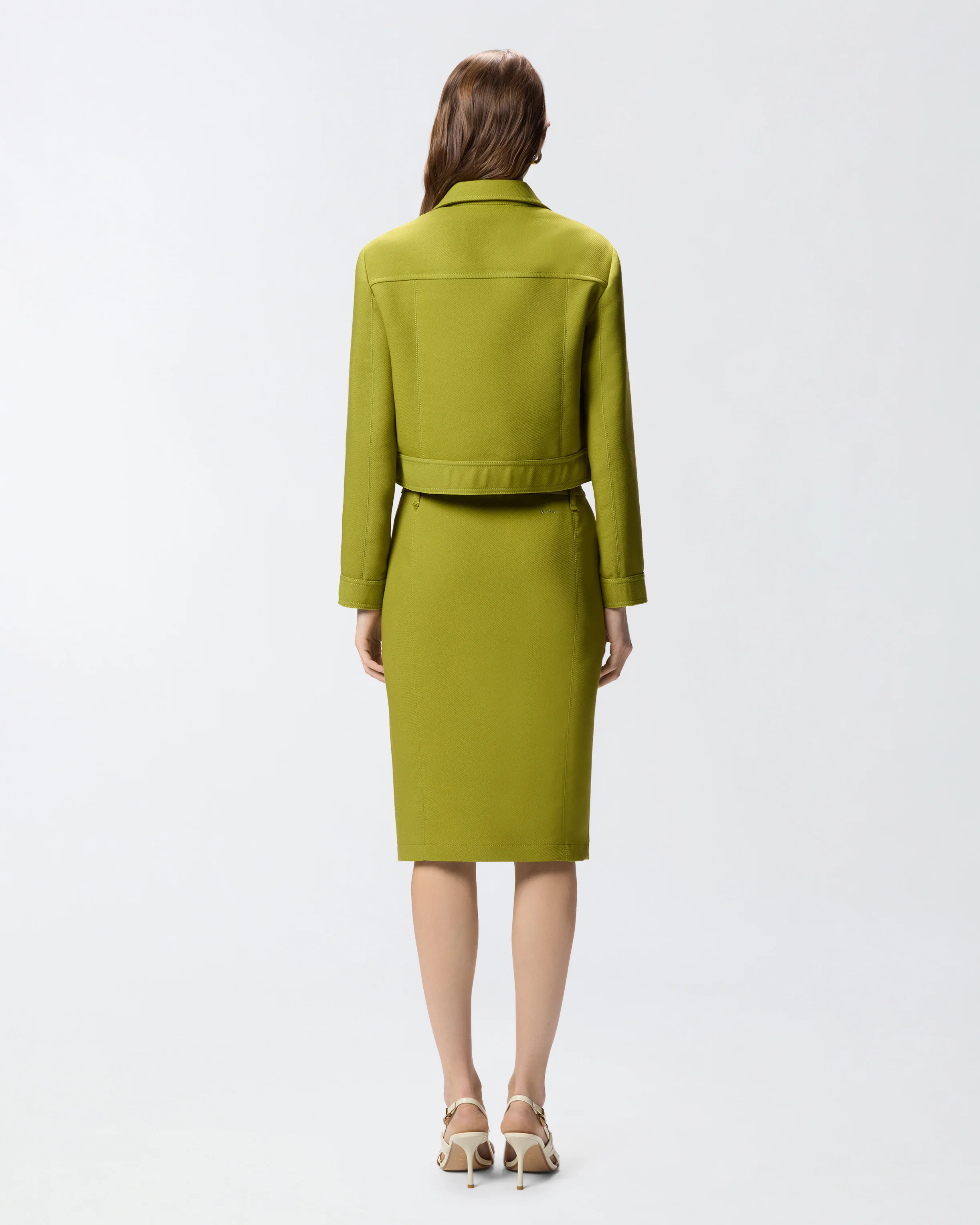 Cropped jacket with topstitching - Image 3