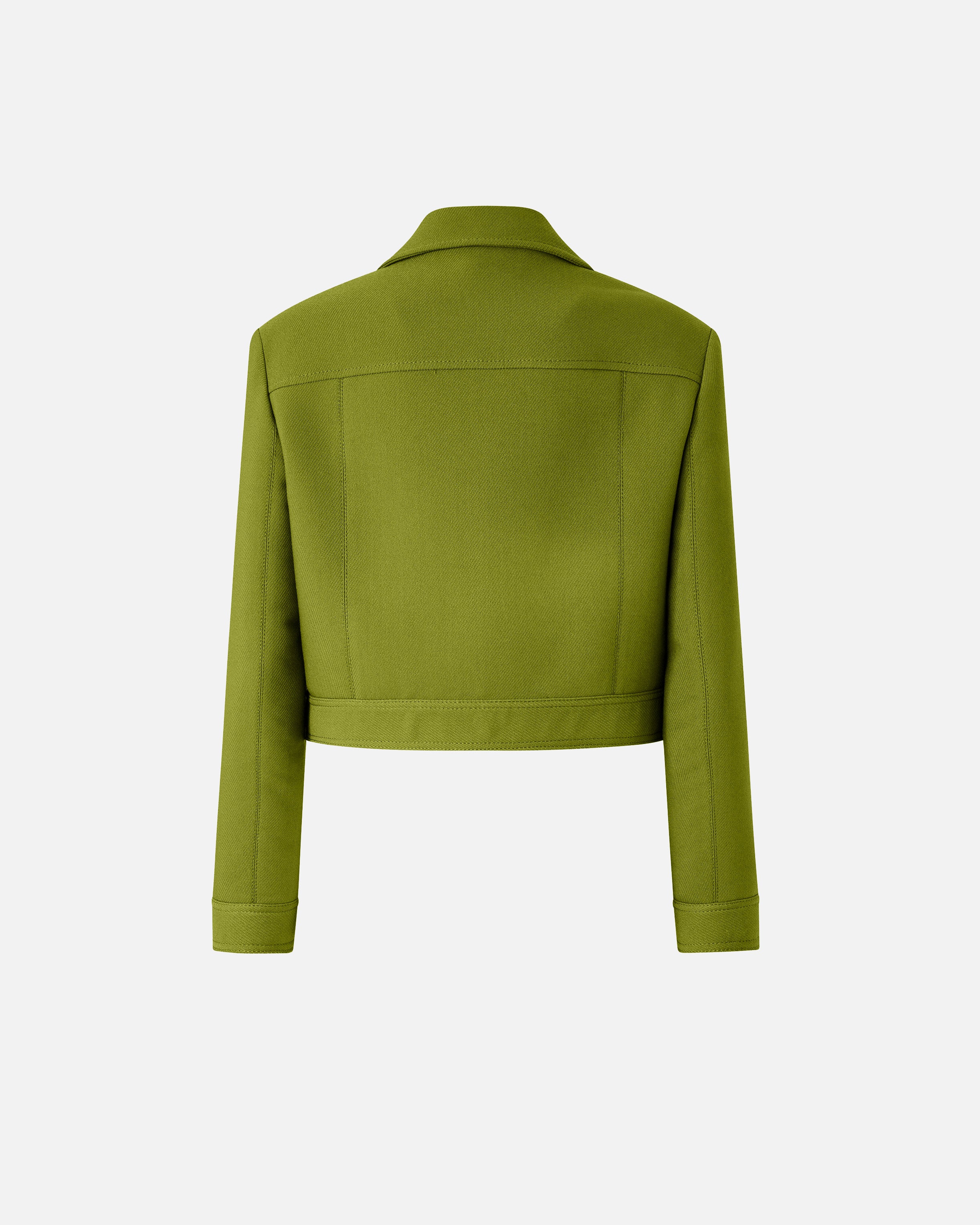 Cropped jacket with topstitching - Image 6