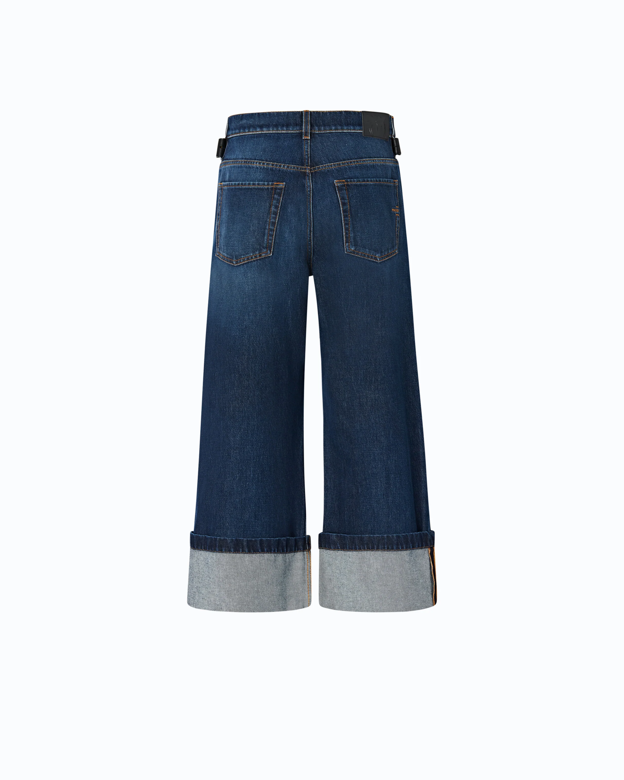 Cropped jeans with leather belt - Image 6