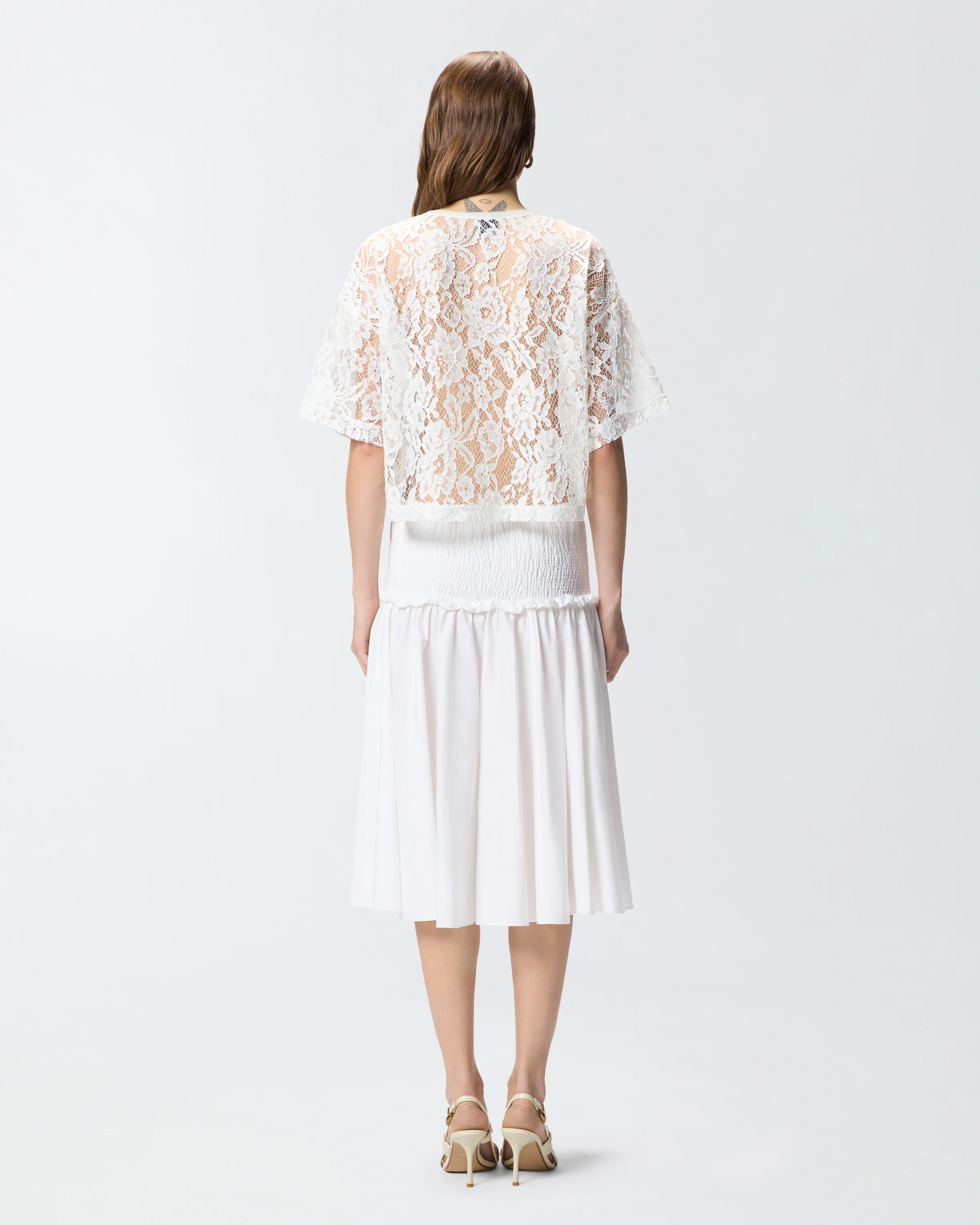 Cropped lace t-shirt - Image 3