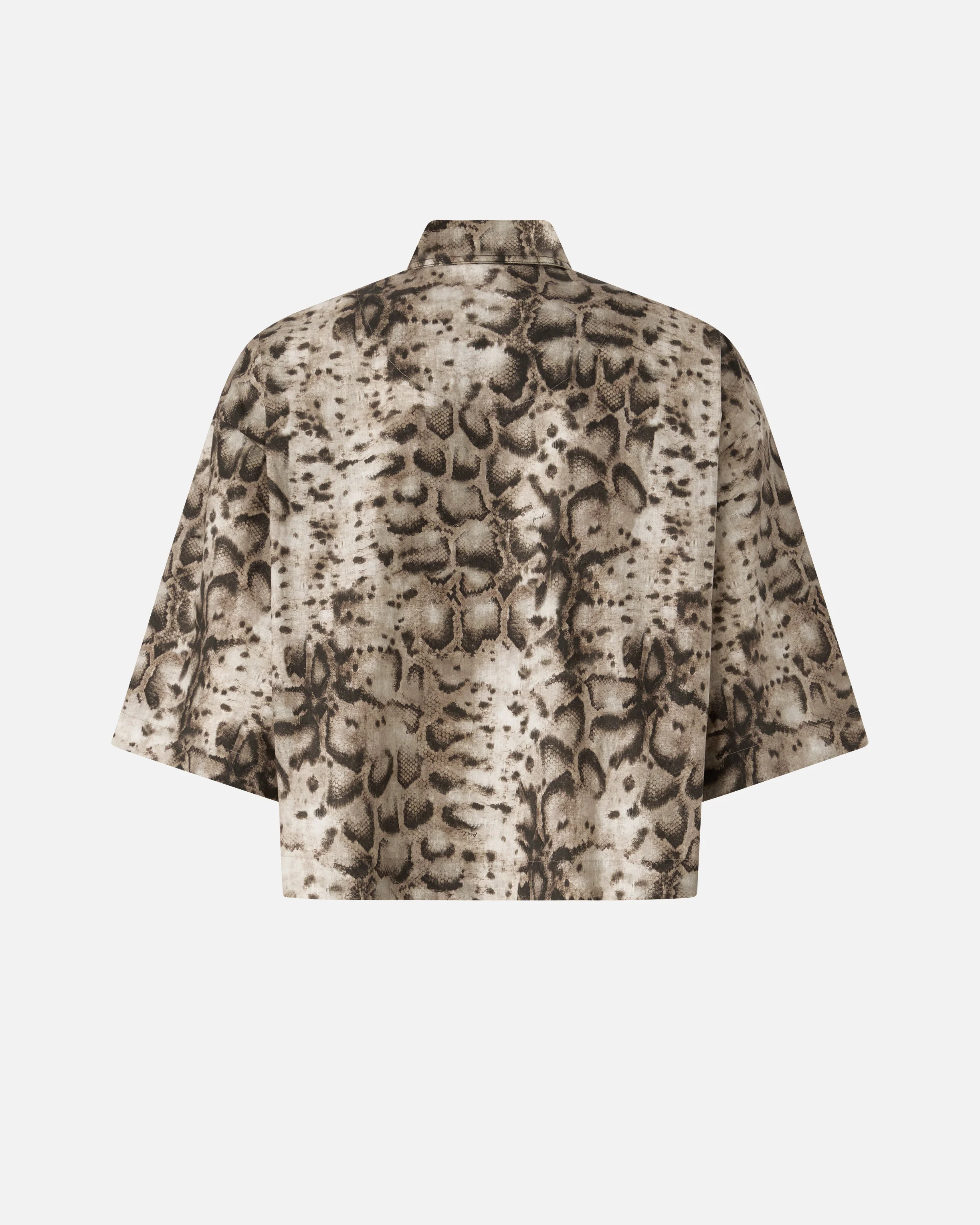 Cropped printed shirt with metallic details - Image 6