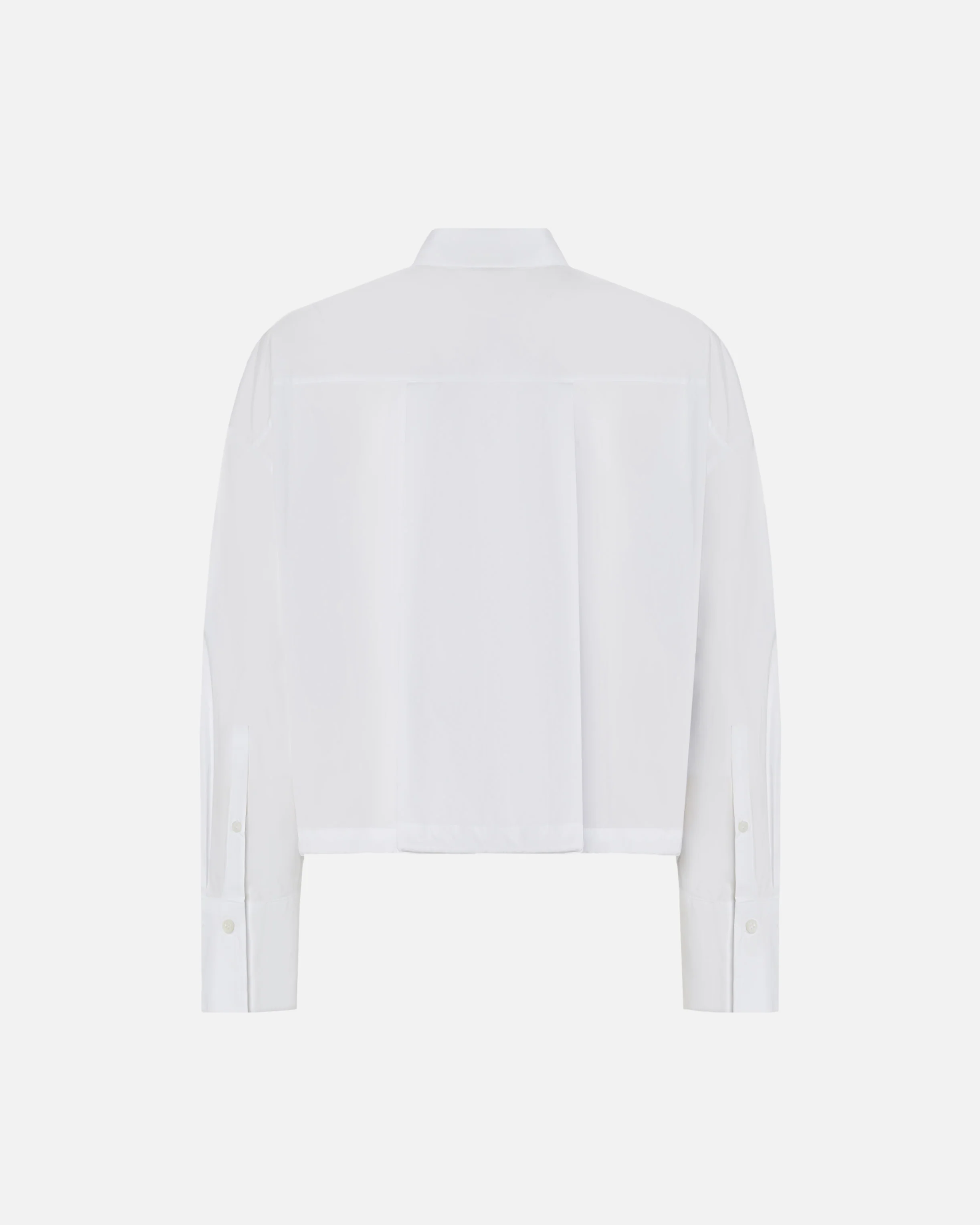 Cropped shirt in striped cotton with logo - Image 6