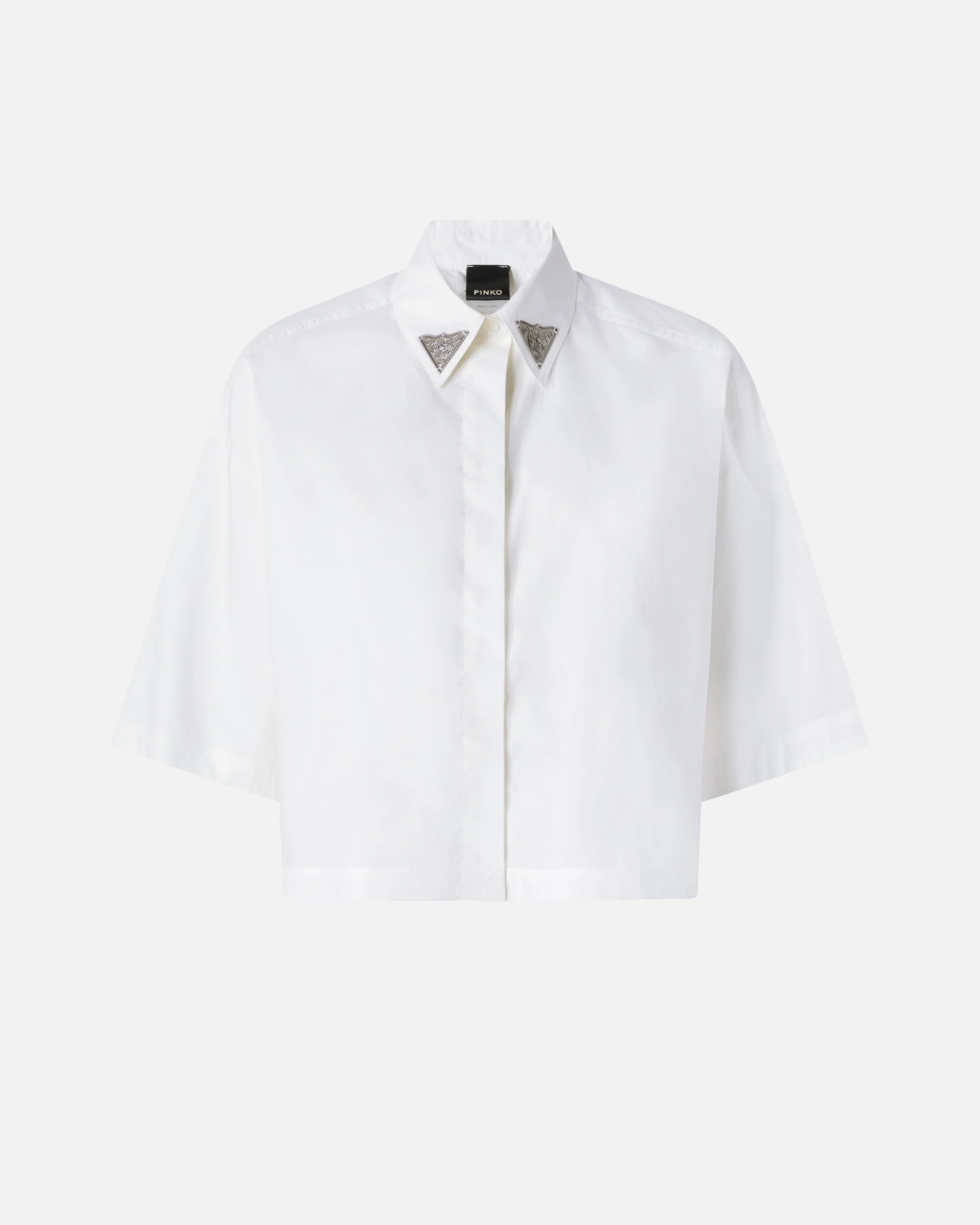 Cropped shirt with metallic details - Image 5