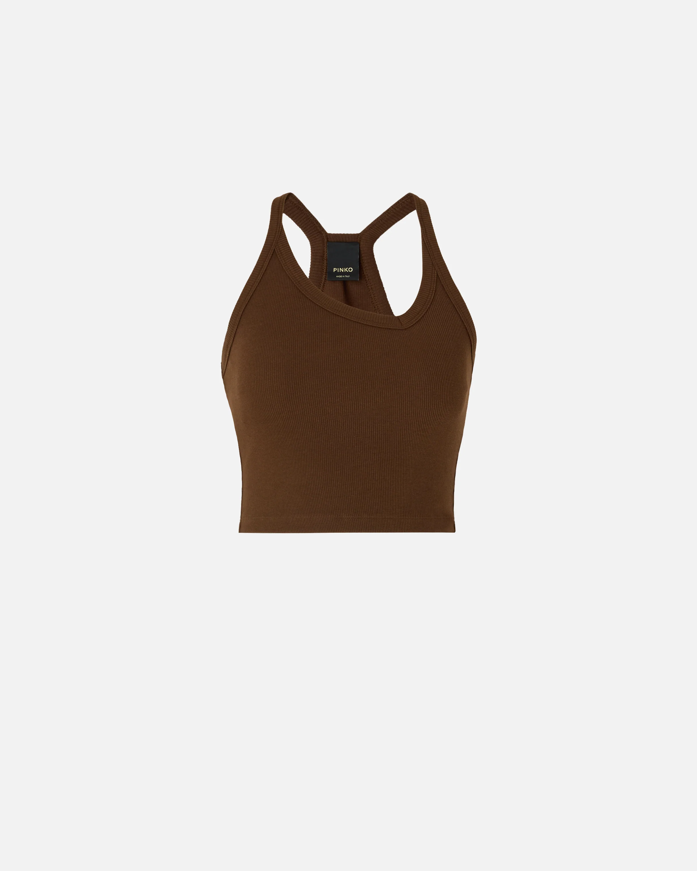 Cropped vest top with asymmetric neckline - Image 5