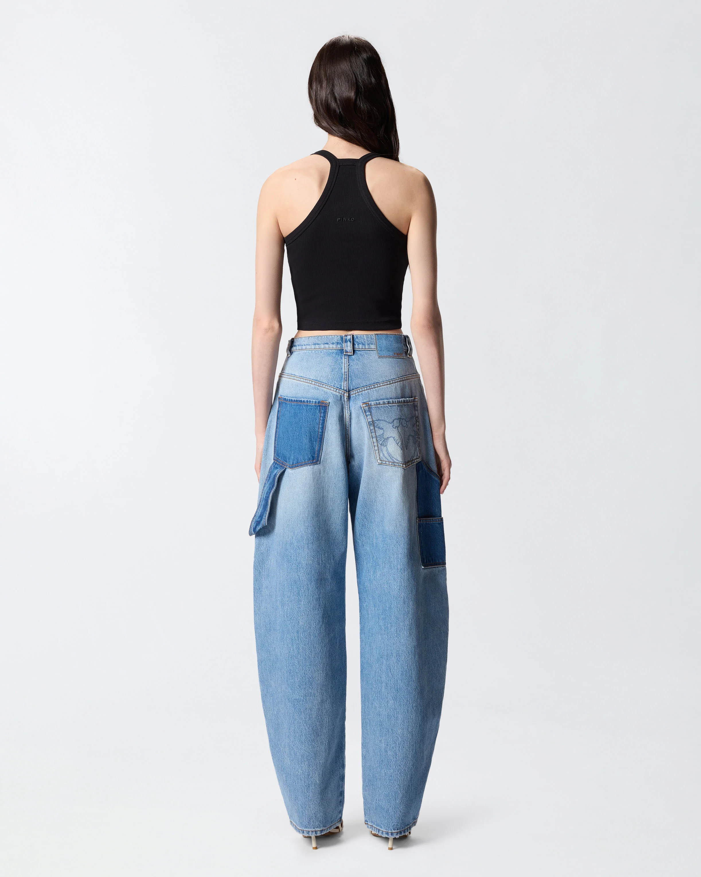Cropped vest top with asymmetric neckline - Image 3