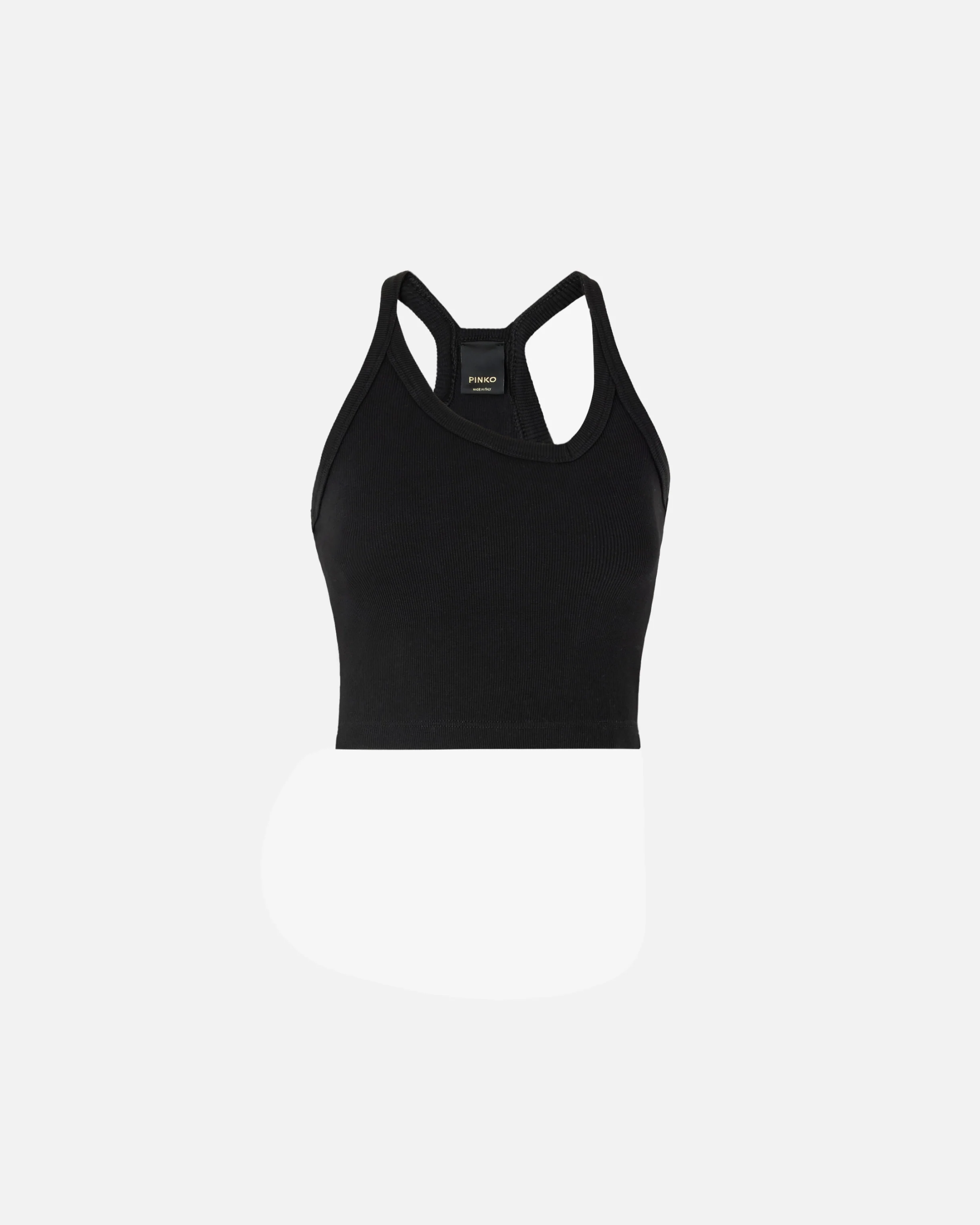 Cropped vest top with asymmetric neckline - Image 5