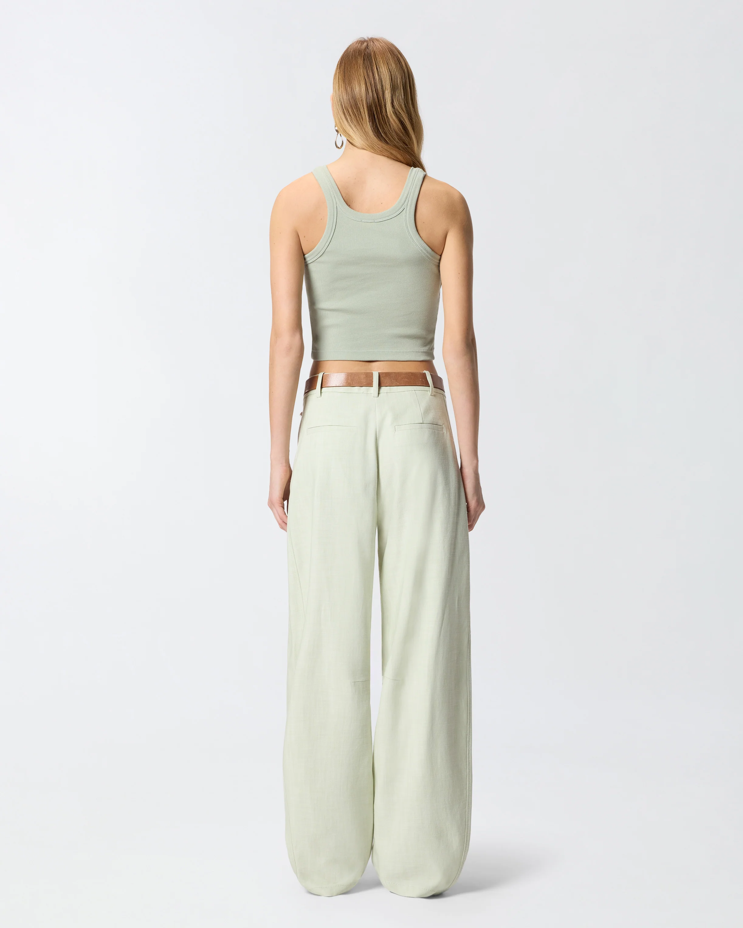 Cropped vest top with PINKO logo - Image 3