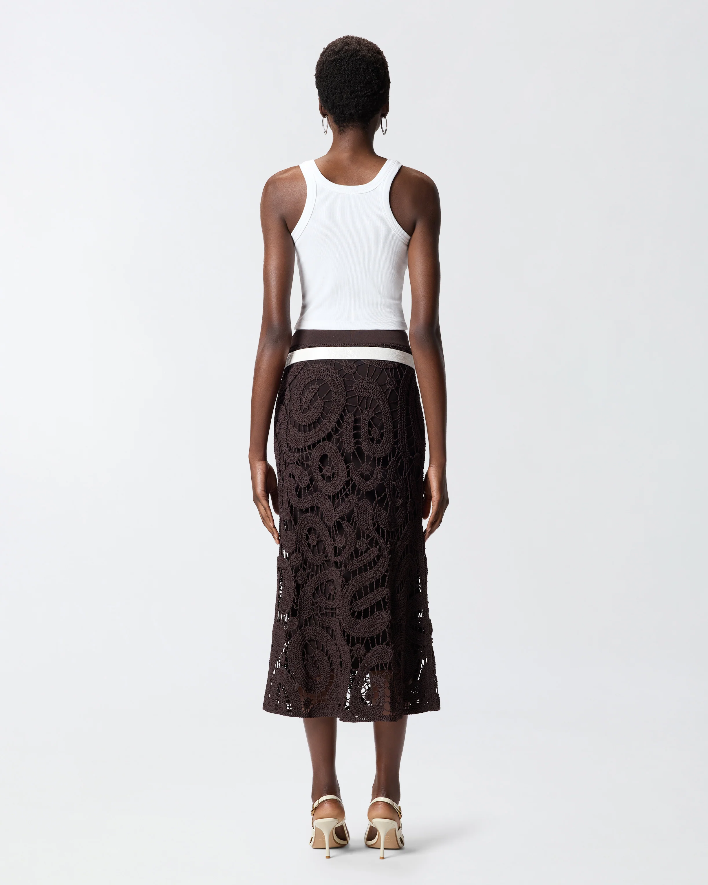 Cropped vest top with PINKO logo - Image 3