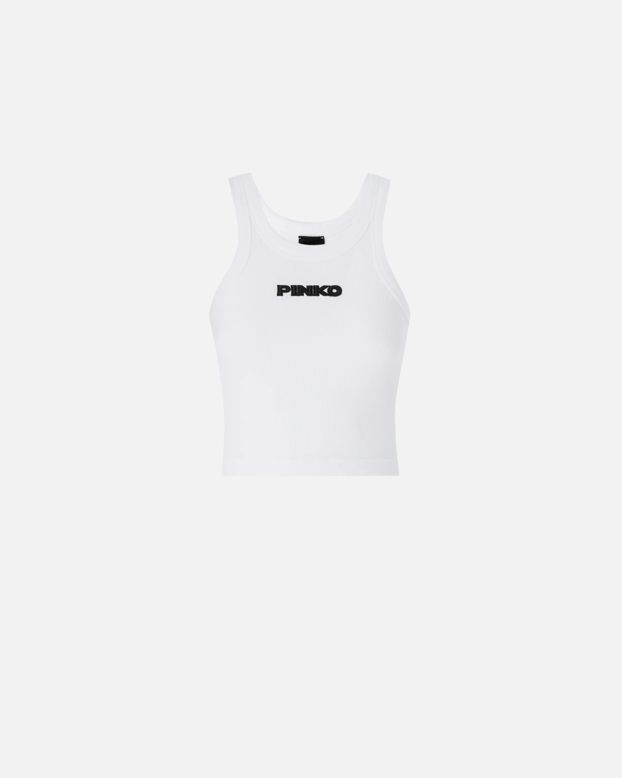 Cropped vest top with PINKO logo - Image 5