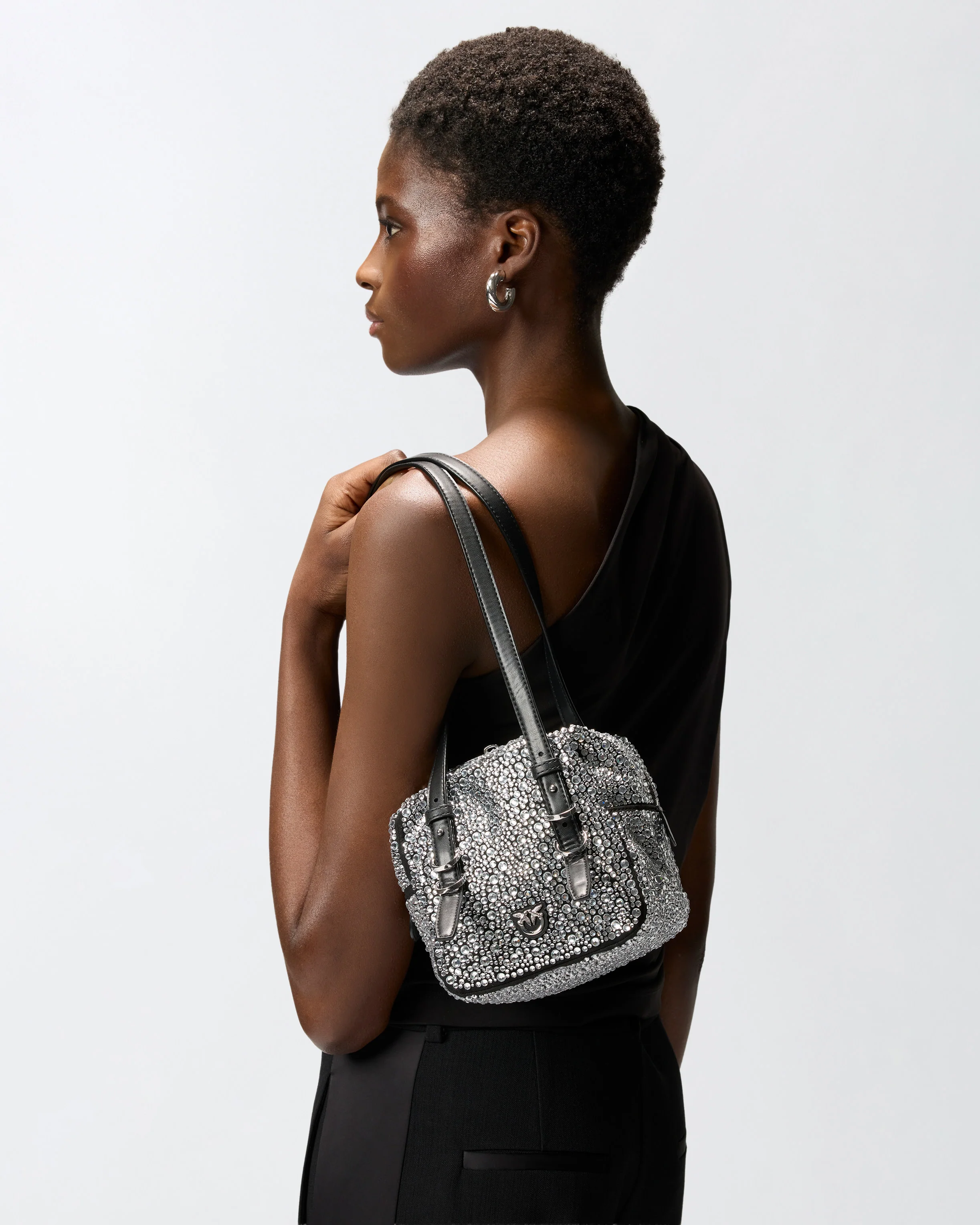 Cubic Bag fully rhinestoned crossbody bag - Image 6