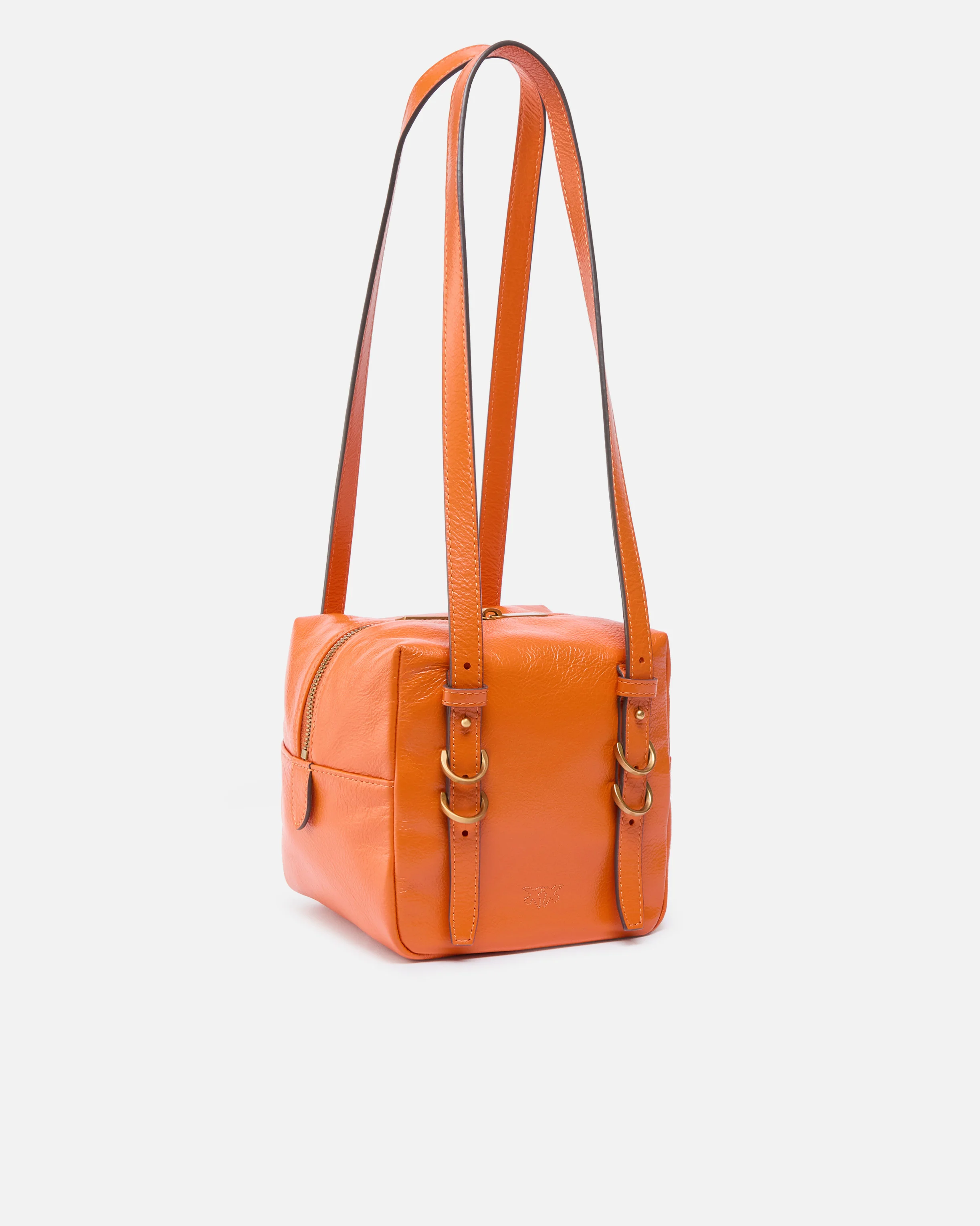 Cubic Bag small crossbody bag in shiny leather - Image 2