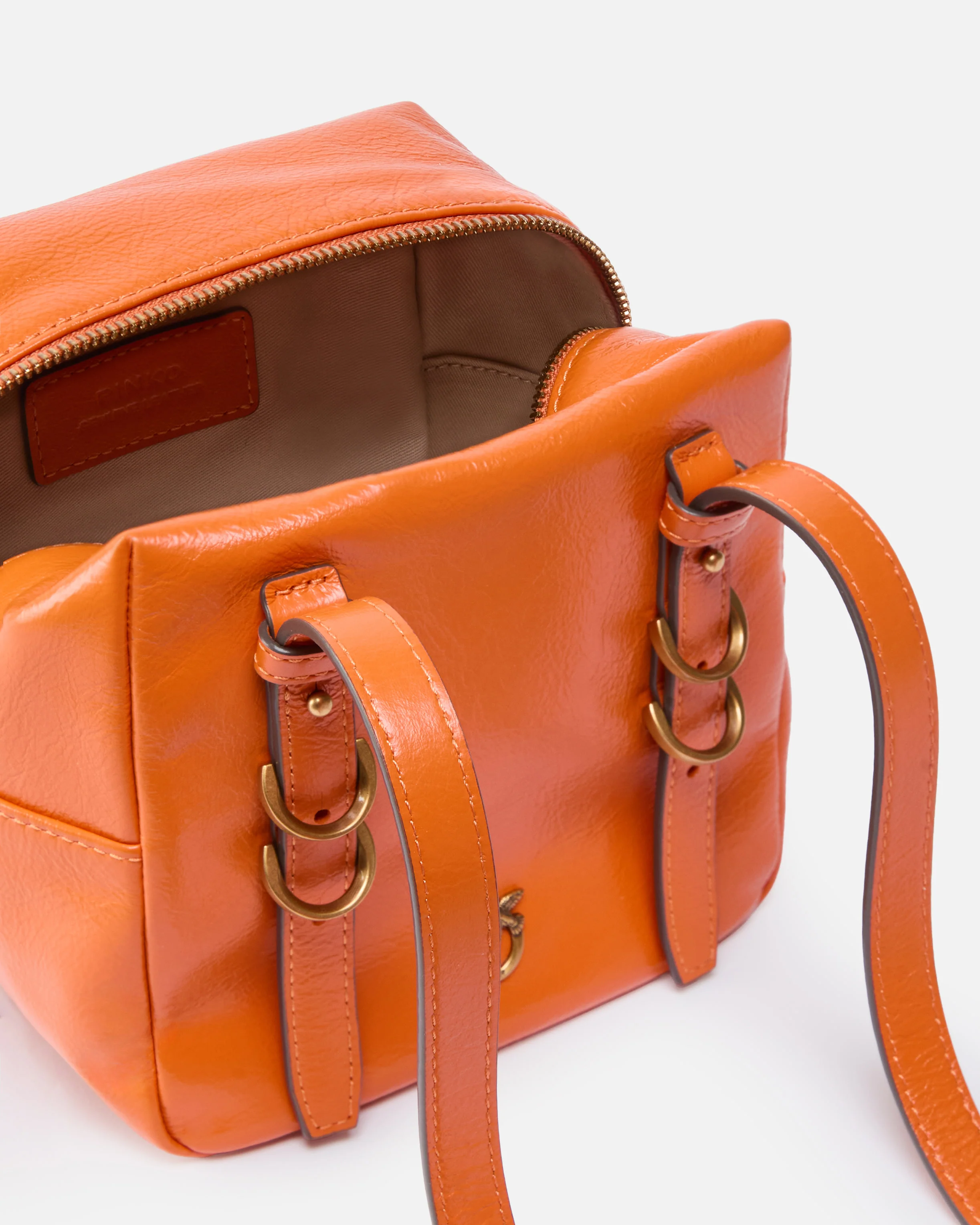 Cubic Bag small crossbody bag in shiny leather - Image 4