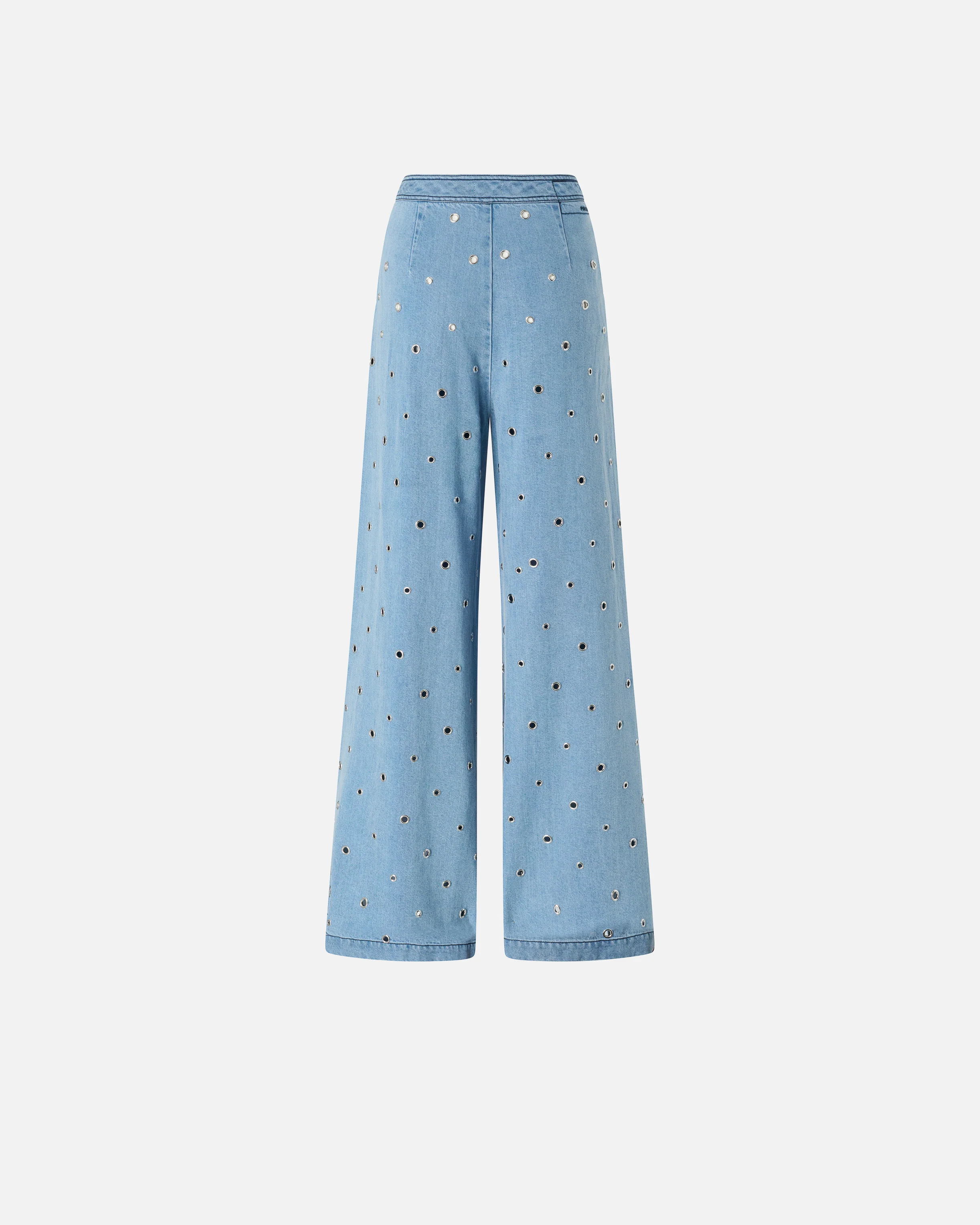 Denim jeans with eyelets - Image 6