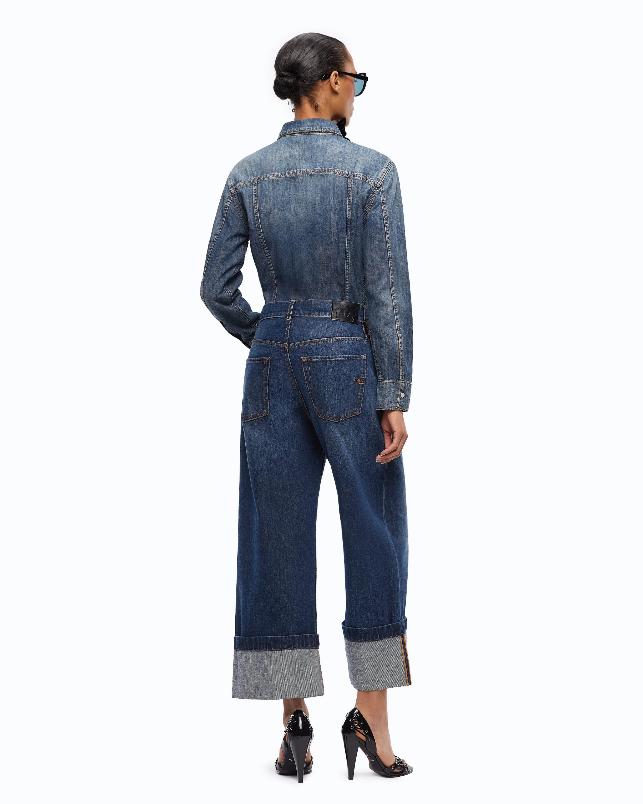 Denim shirt with fading - Image 4