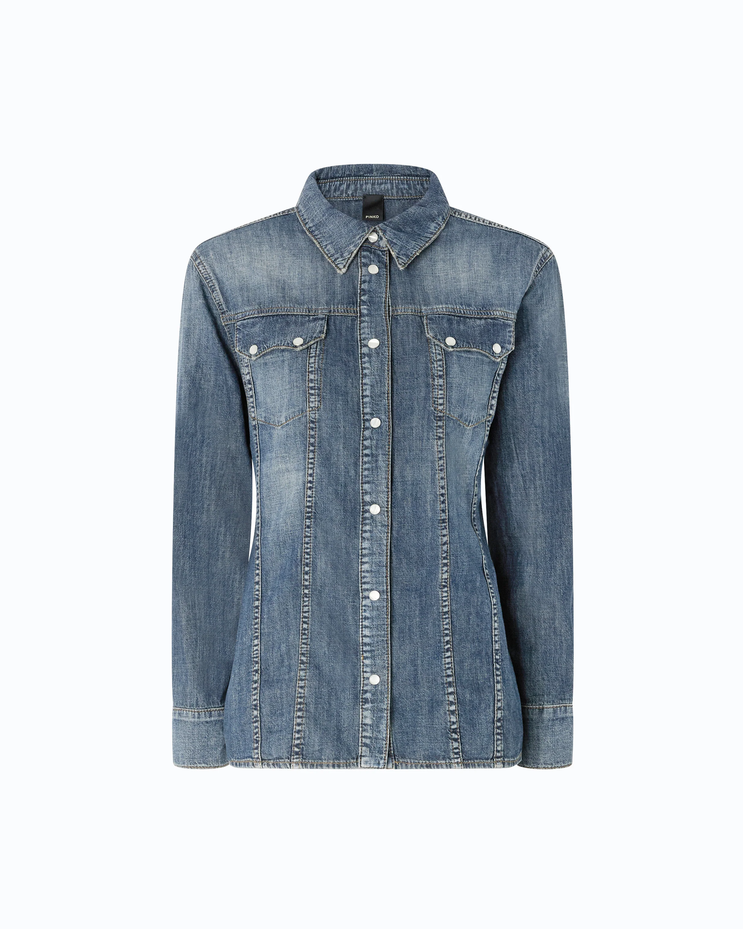 Denim shirt with fading - Image 5