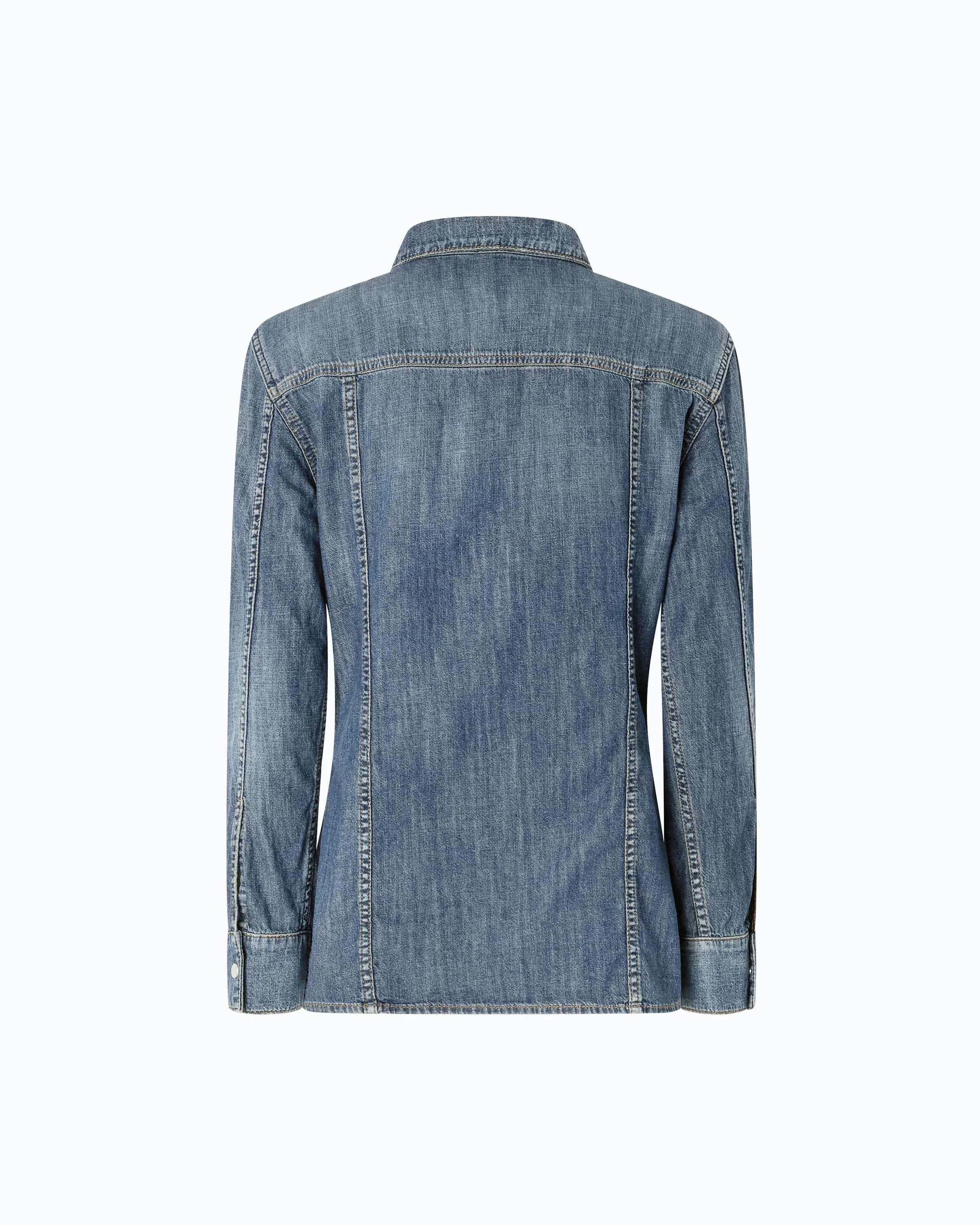 Denim shirt with fading - Image 6