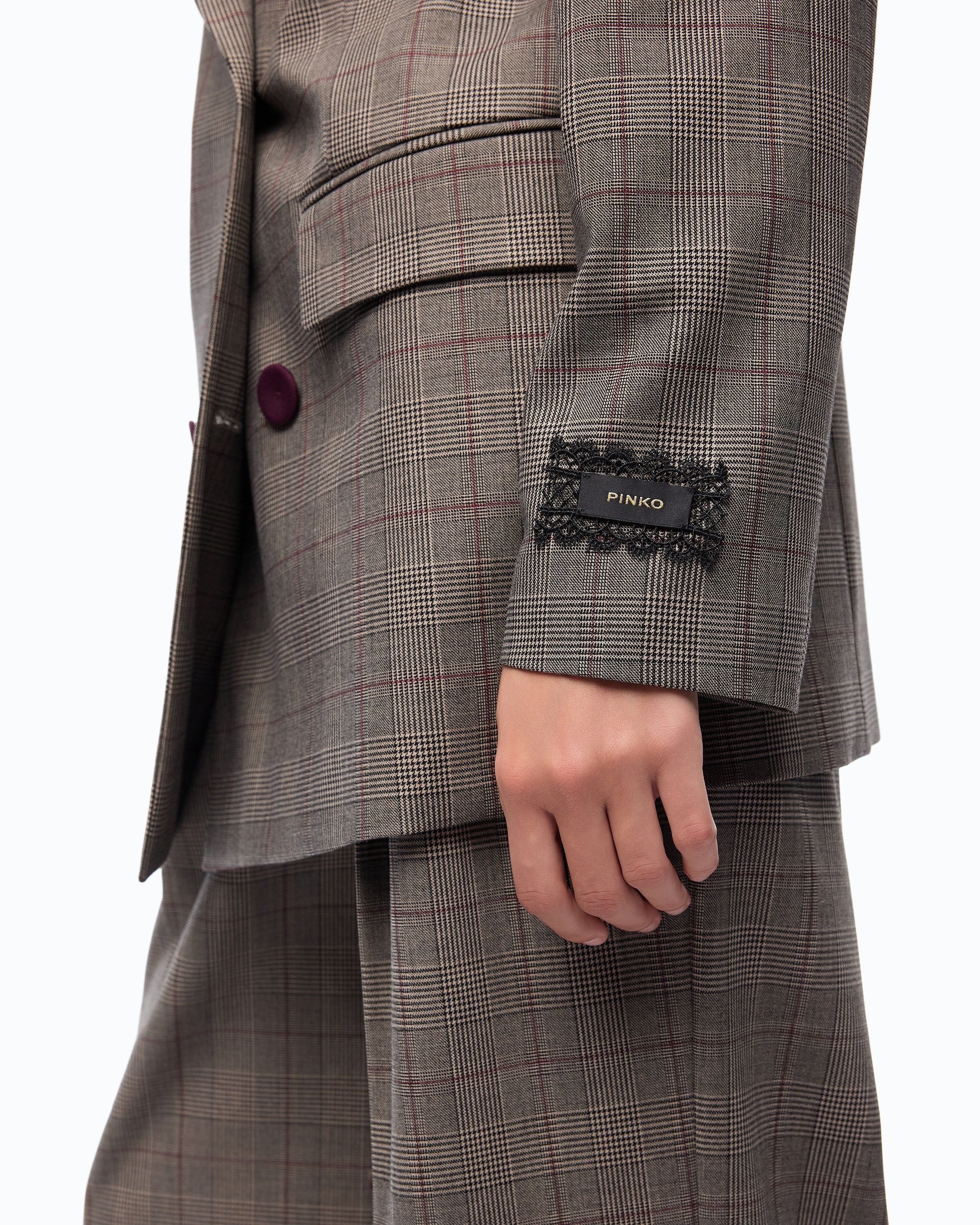 Double-breasted check jacket - Image 3