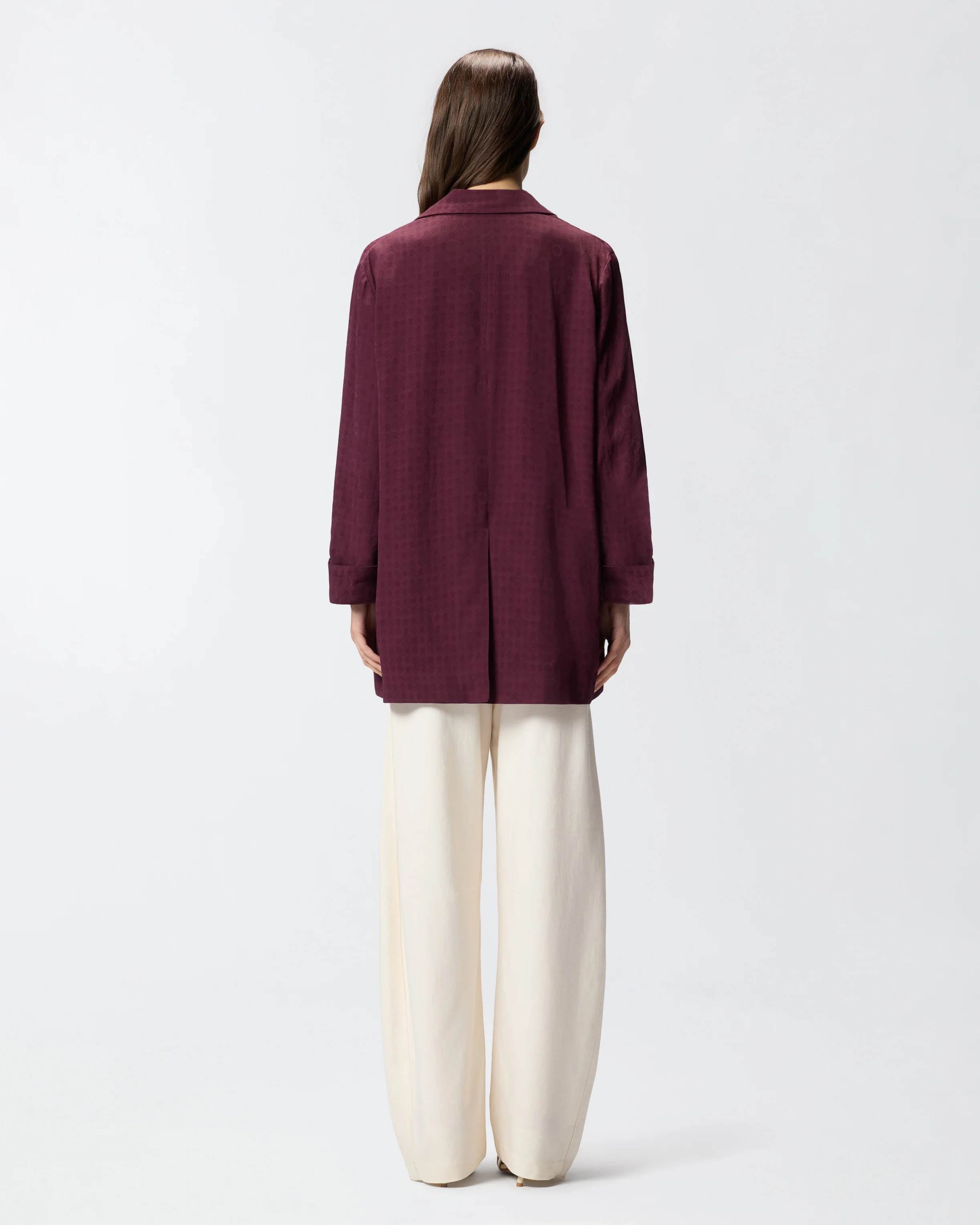 Double-breasted jacket with tie motif - Image 3