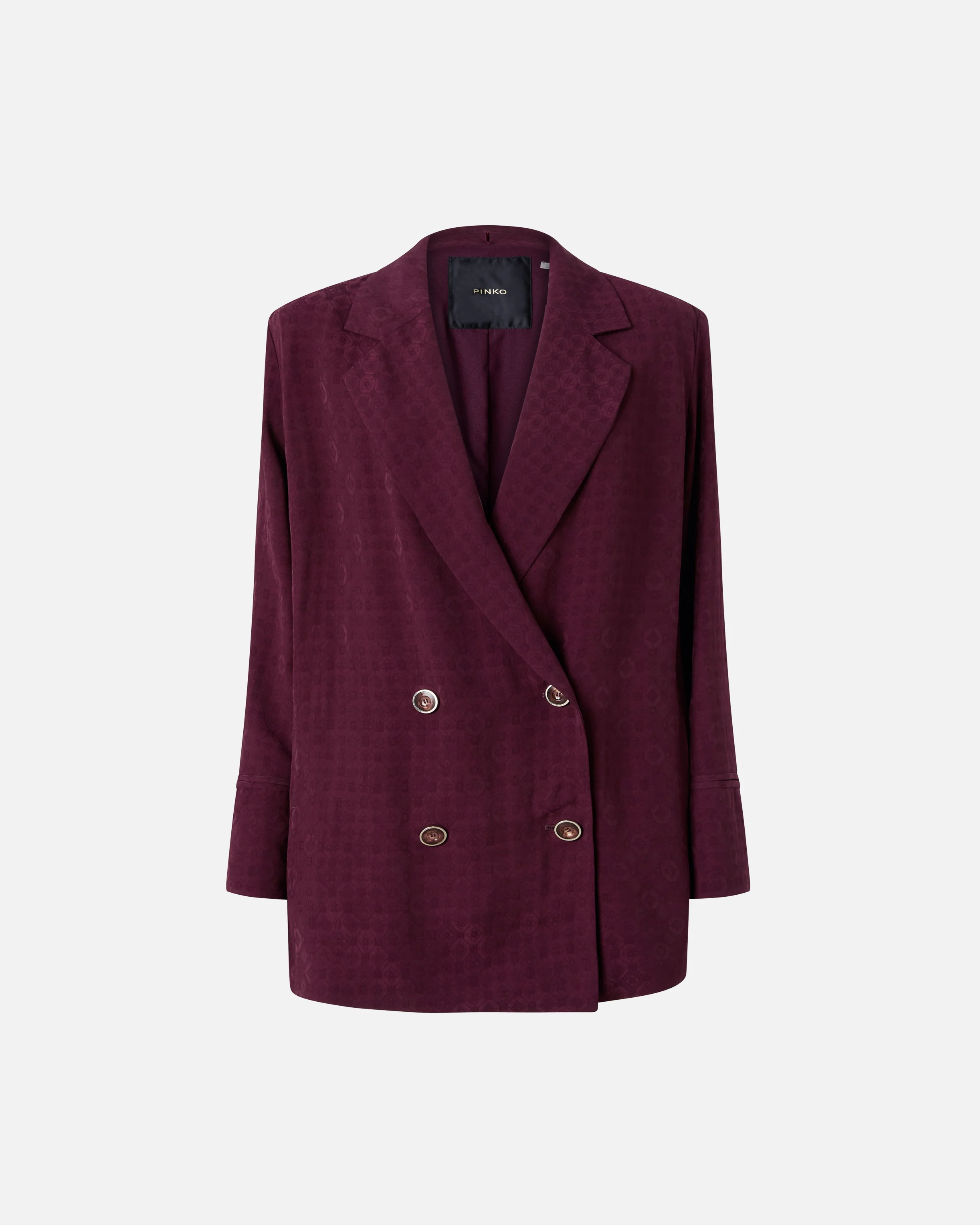 Double-breasted jacket with tie motif - Image 5