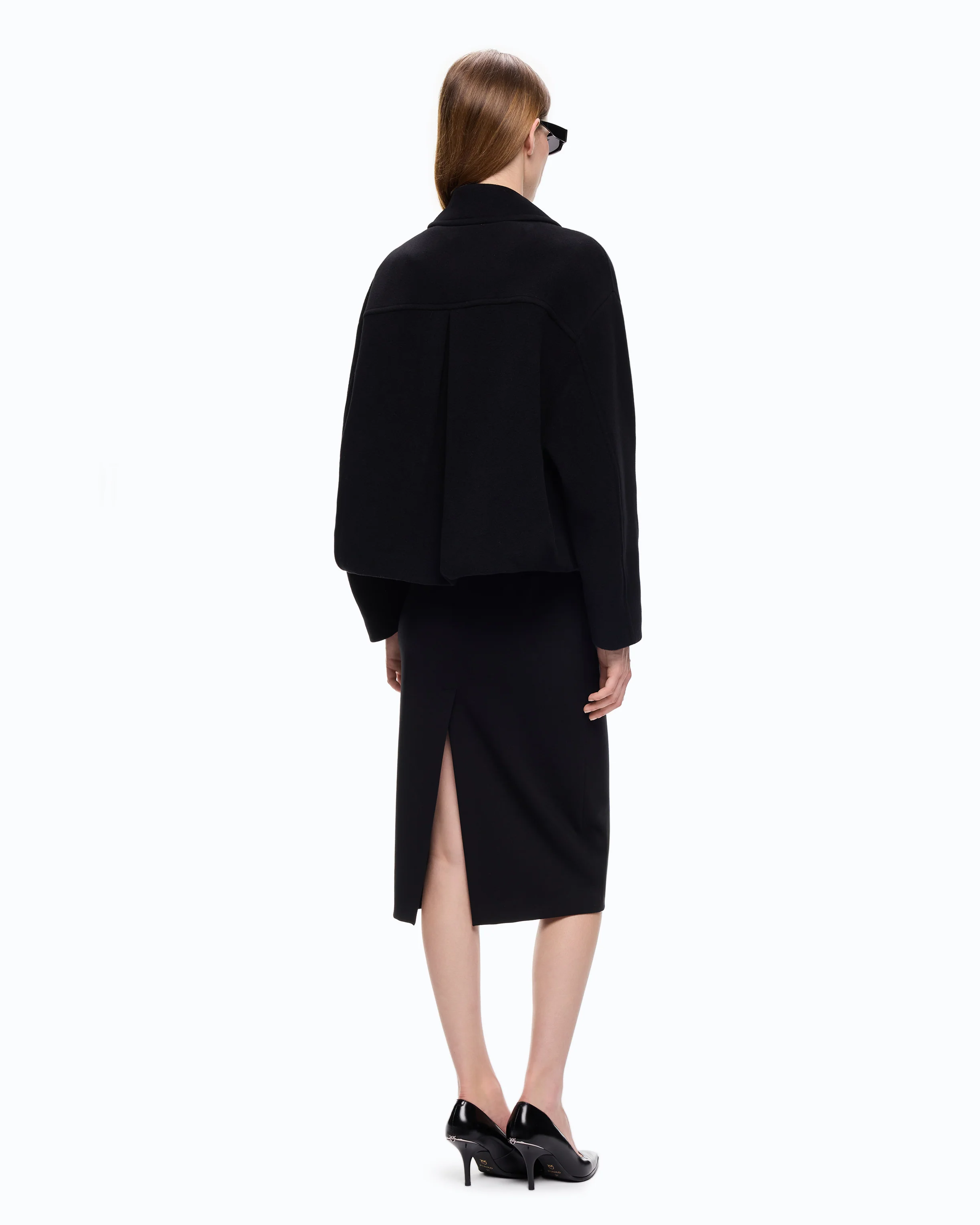 Double-breasted pea coat in double-layered wool-blend cloth - Image 4